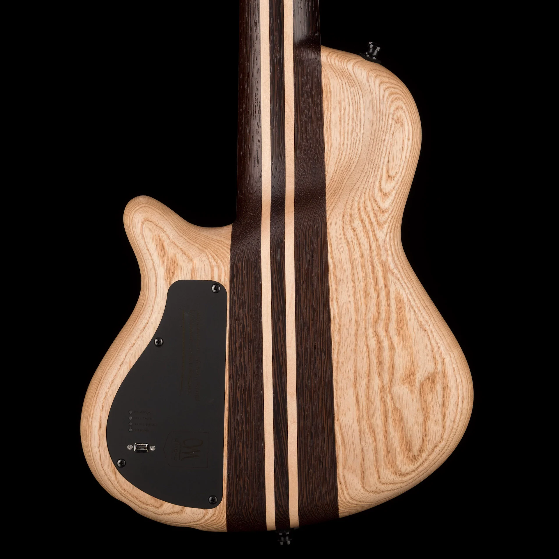 Mayones Cali4 Fretless Bass 17.5" Scale Swamp Ash Body 3A Flame Maple Top Scarlet Red w Case - Image 9