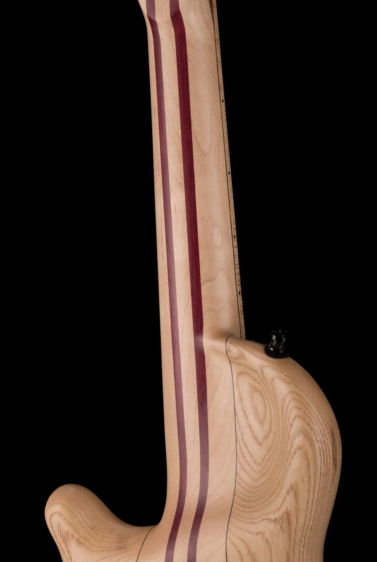 Mayones Cali4 17.5" Scale Bass Swamp Ash Body Buckeye Burl Top Custom Color Matt Finish with Case - Image 13