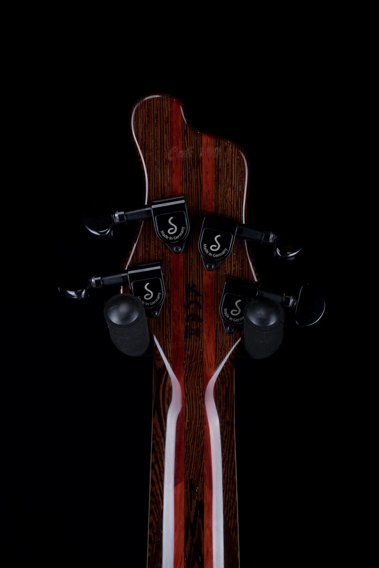 Mayones Cali4LH Left Handed Bass Black Limba Body Buckeye Burl Top Ebony Board 5pc Wenge Neck - Image 12