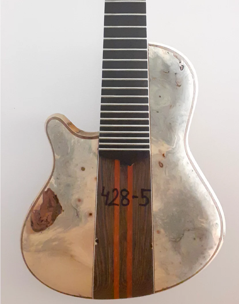 Mayones Cali4LH Left Handed Bass Black Limba Body Buckeye Burl Top Ebony Board 5pc Wenge Neck - Image 13