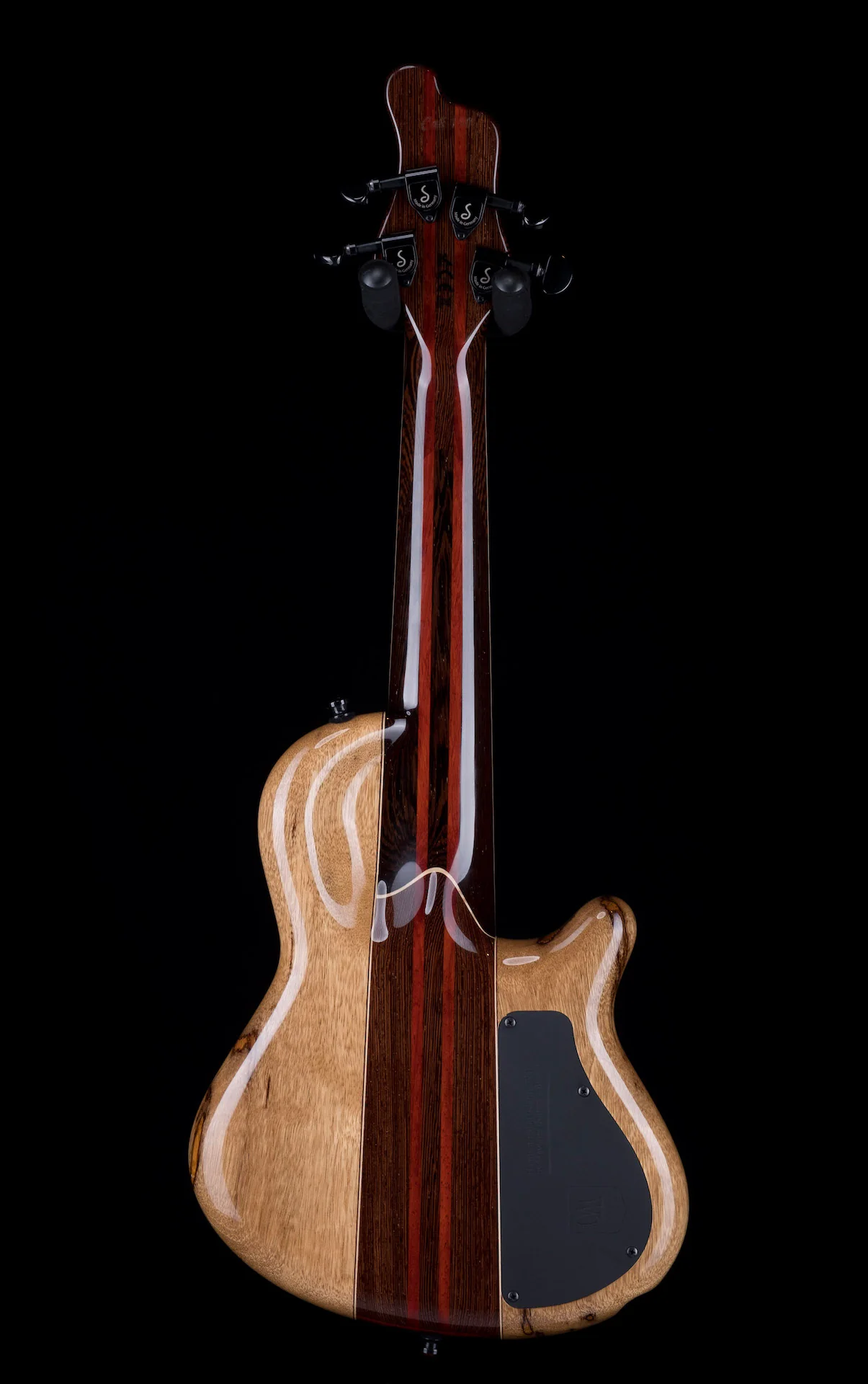 Mayones Cali4LH Left Handed Bass Black Limba Body Buckeye Burl Top Ebony Board 5pc Wenge Neck - Image 7