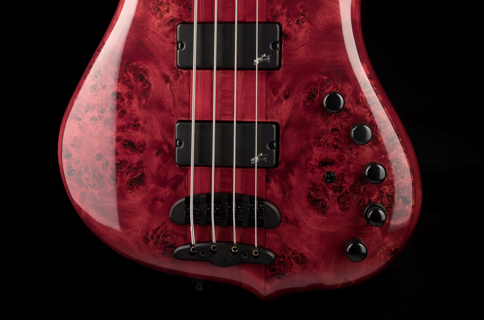 Mayones Comodous 4 String Bass Guitar Poplar Top Liquid Red Gloss Finish - Image 5