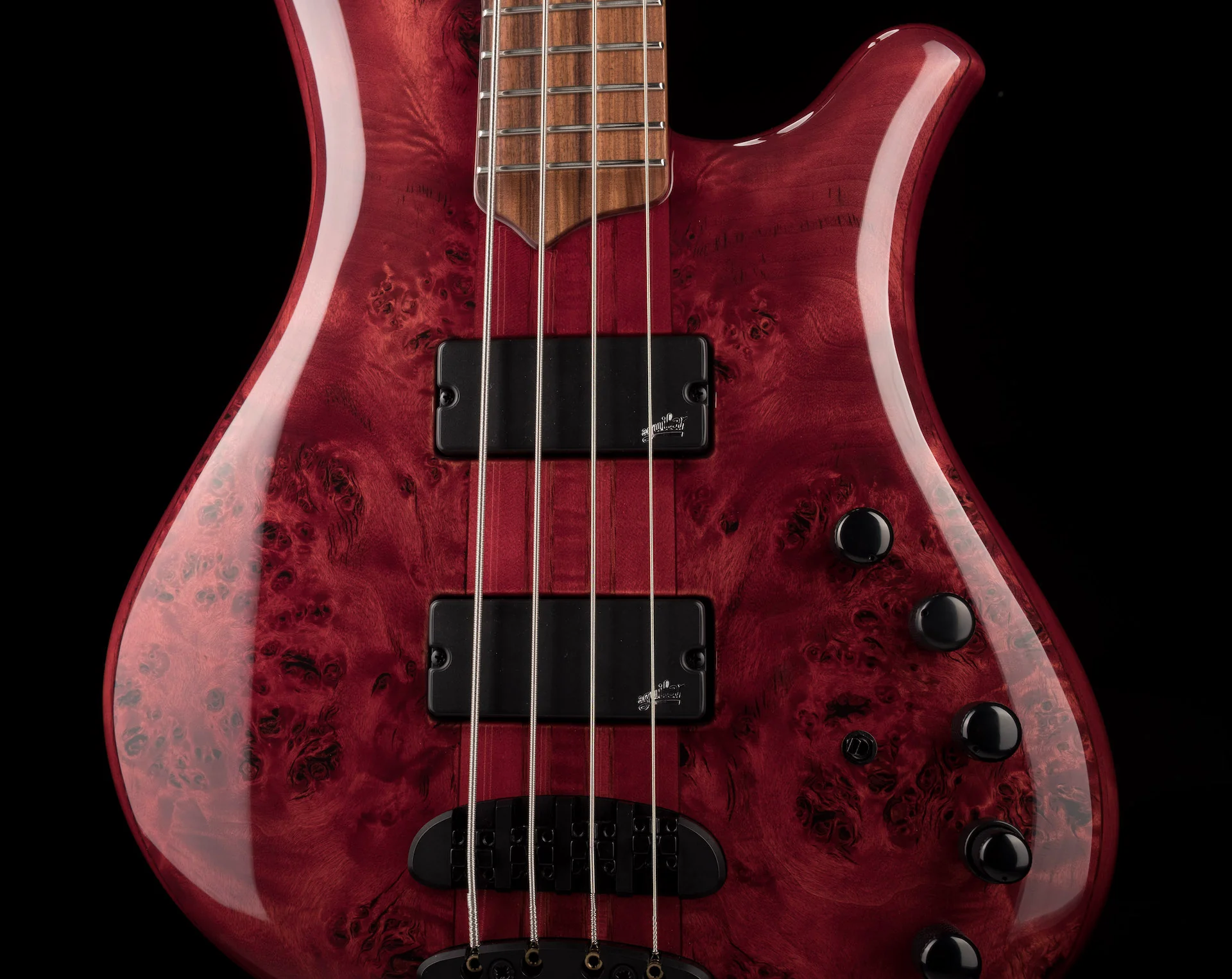 Mayones Comodous 4 String Bass Guitar Poplar Top Liquid Red Gloss Finish - Image 6