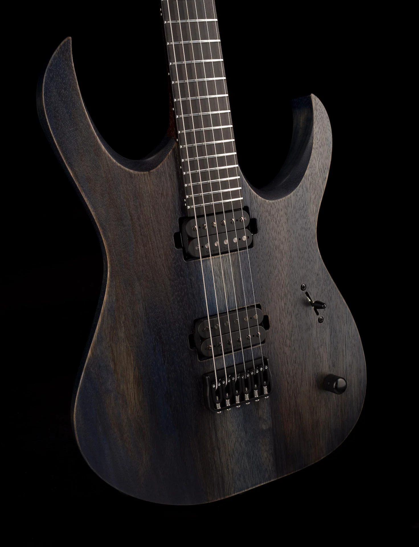 Mayones Duvell BL Black Limba 6 String Guitar Antique Blue - Image 10