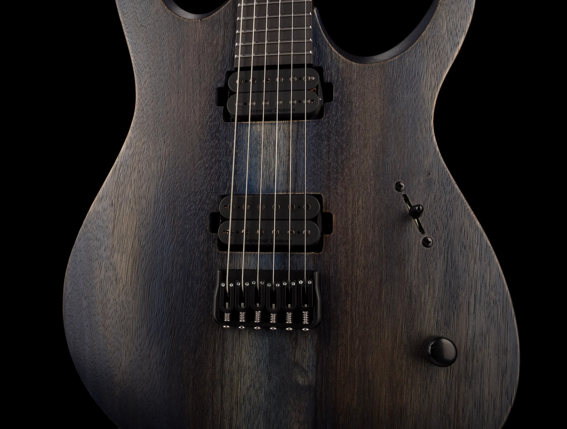 Mayones Duvell BL Black Limba 6 String Guitar Antique Blue - Image 6