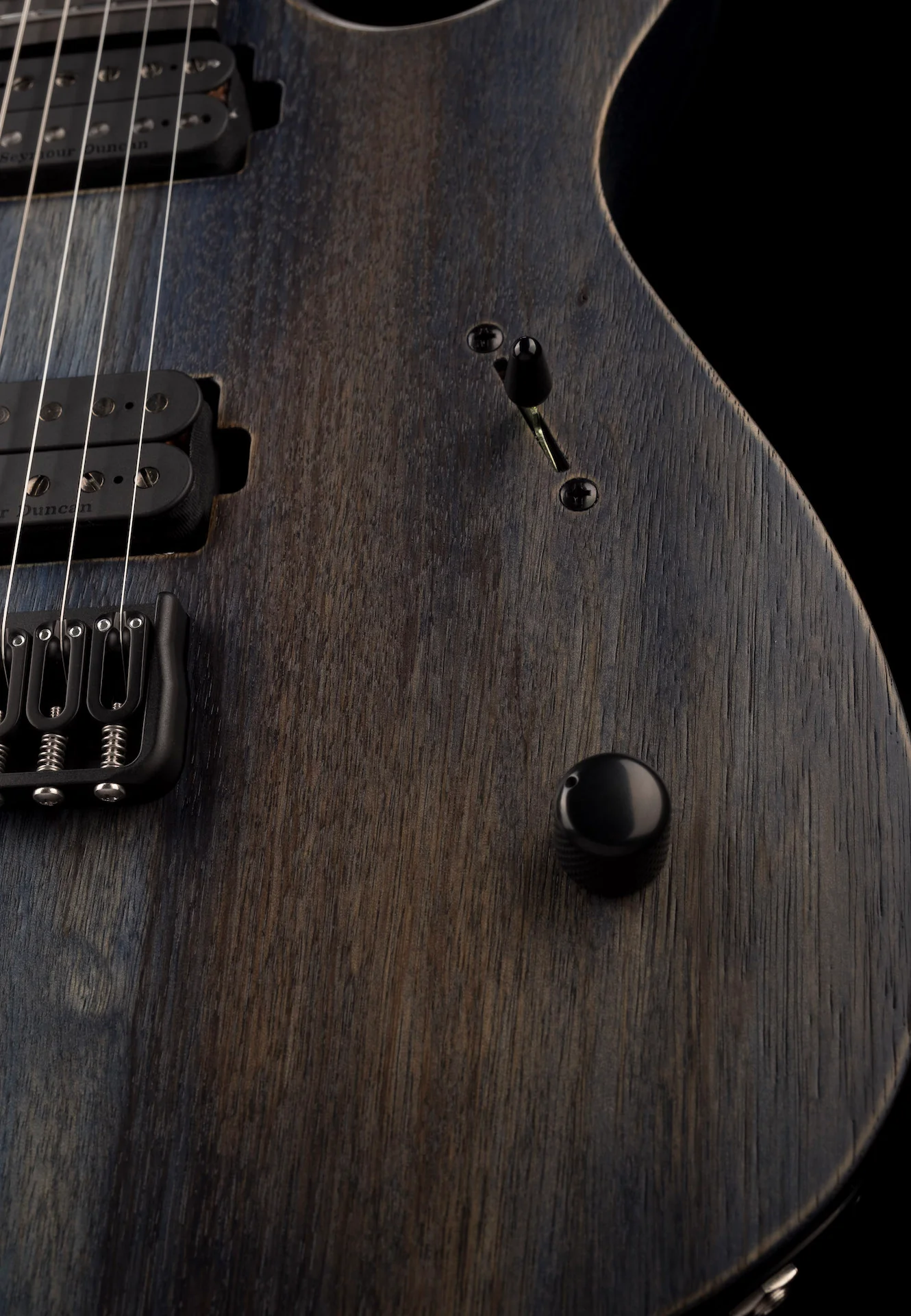 Mayones Duvell BL Black Limba 6 String Guitar Antique Blue - Image 8