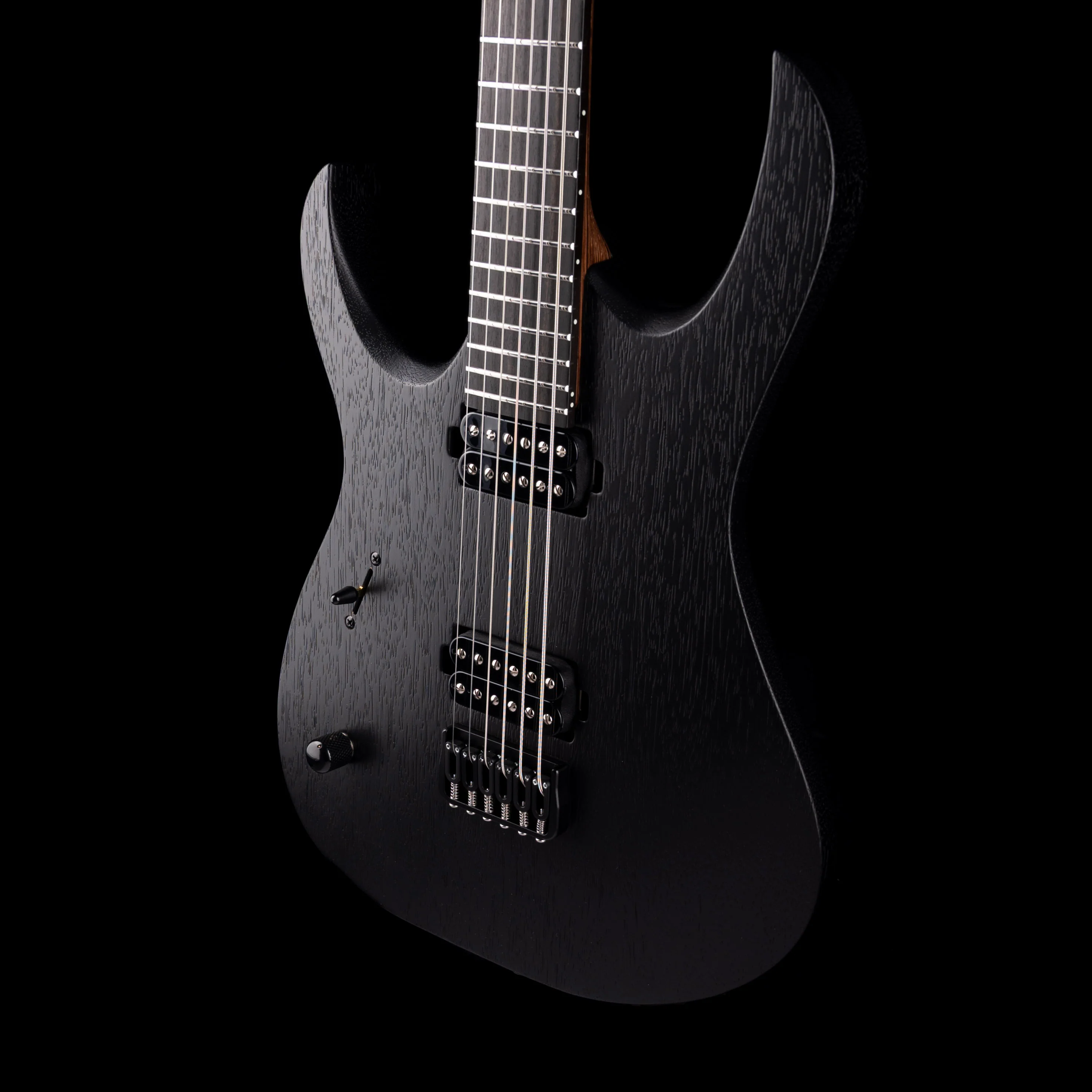 Mayones Duvell Elite 6 B27 Baritone Left Handed Black Limba Monolith Black Matte - Image 6