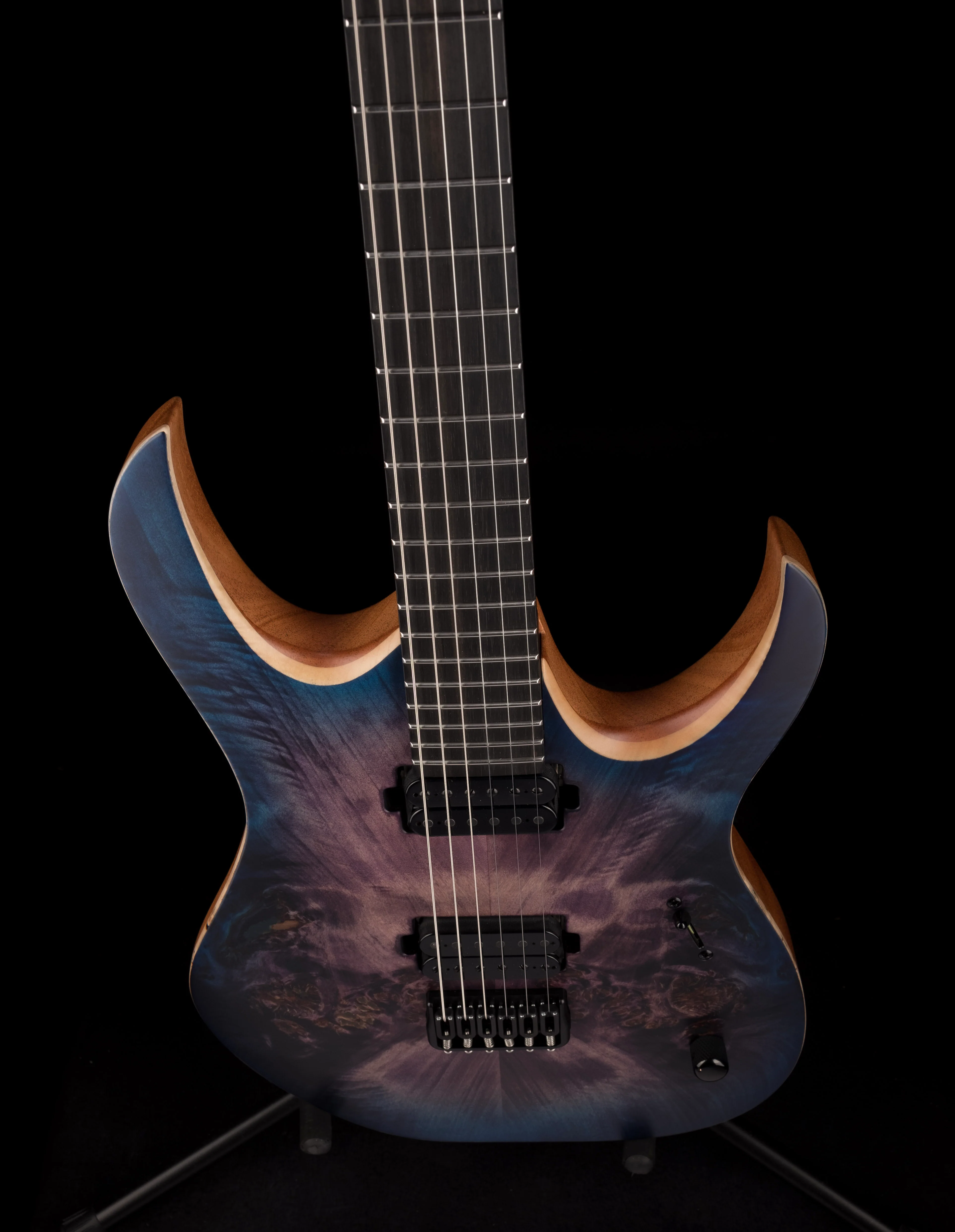 Mayones Duvell Elite 6 Dirty Purple Blue Burst Electric Guitar With Case 2 - Image 4