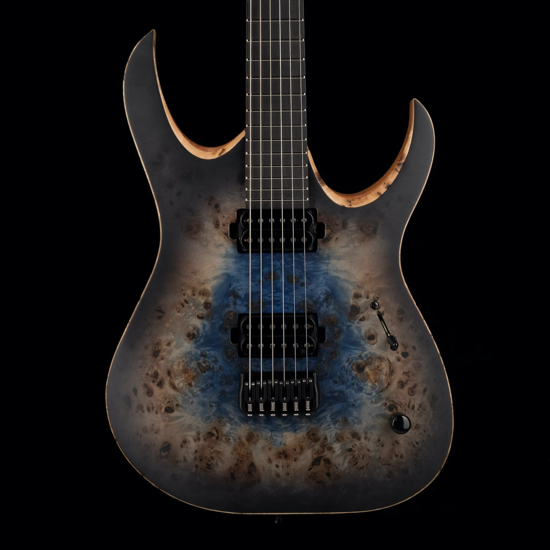Mayones Duvell Elite 6 Galaxy Eye Blue Satine Electric Guitar With Case