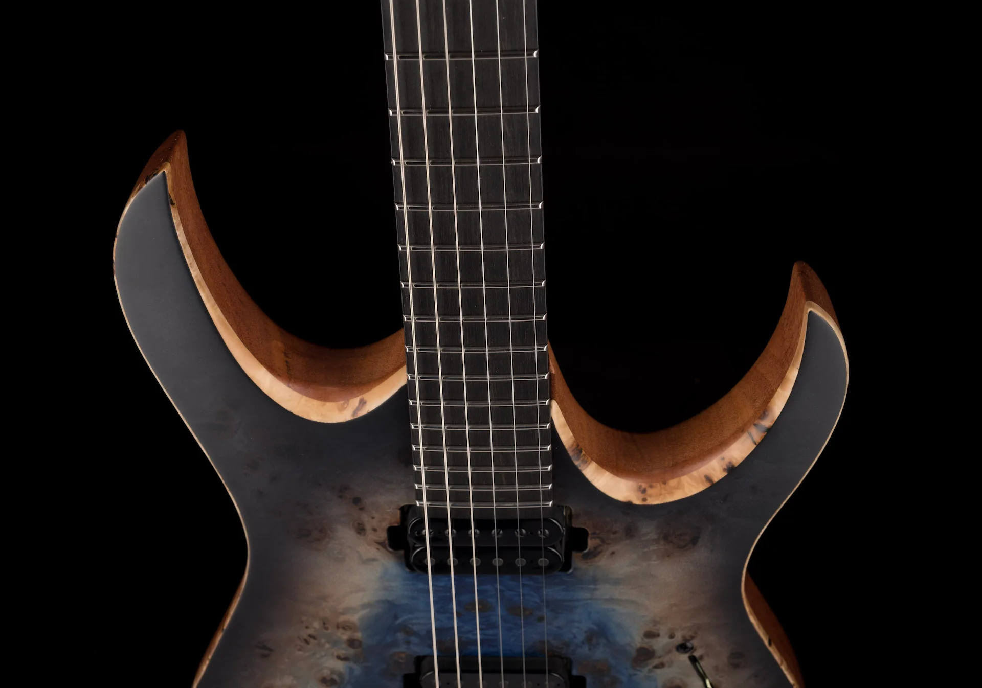 Mayones Duvell Elite 6 Galaxy Eye Blue Satine Electric Guitar With Case - Image 3
