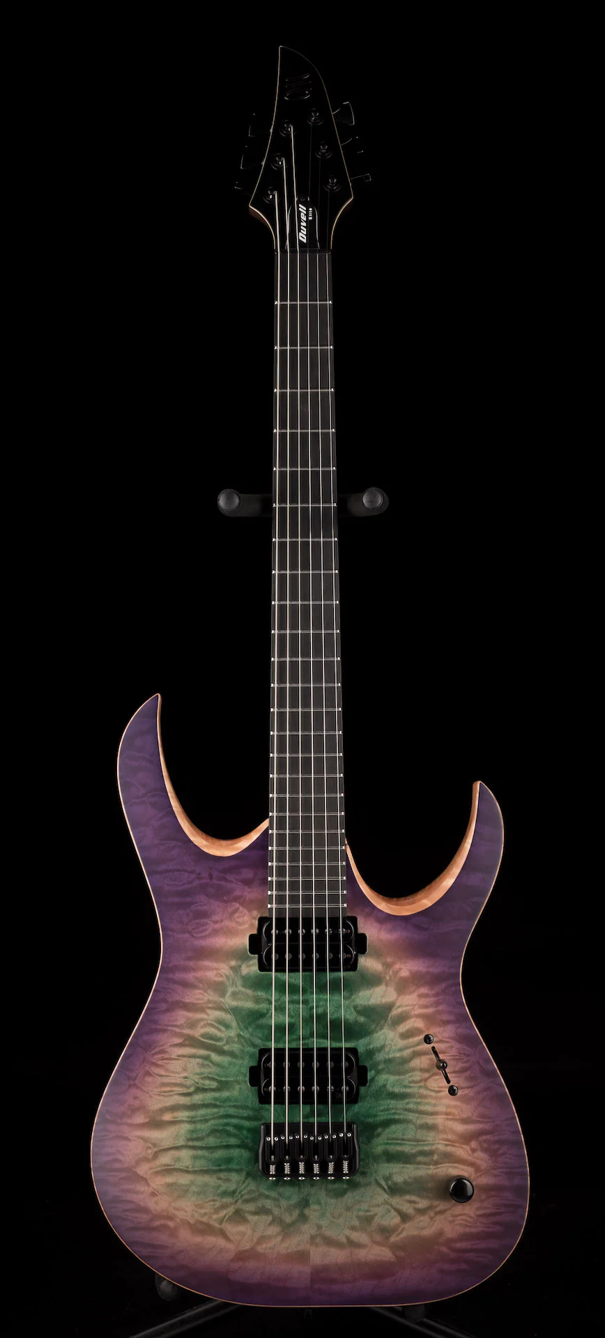 Mayones Duvell Elite 6 String 4A Quilt Maple Top Joker Burst Satine Finish - Image 2