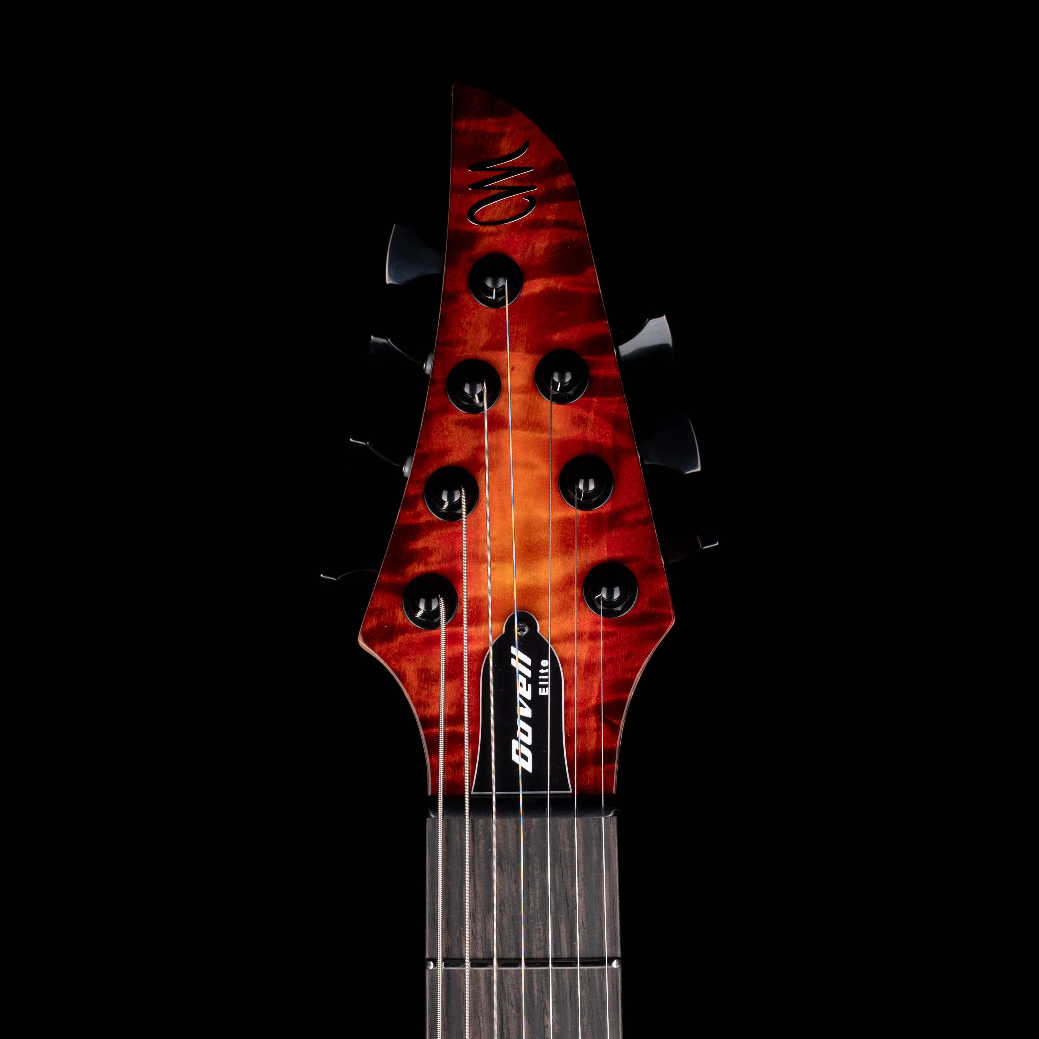 Mayones Duvell Elite 7 (26.5" Scale) Curly Poplar Top Lava Burst with Soft Case - Image 12