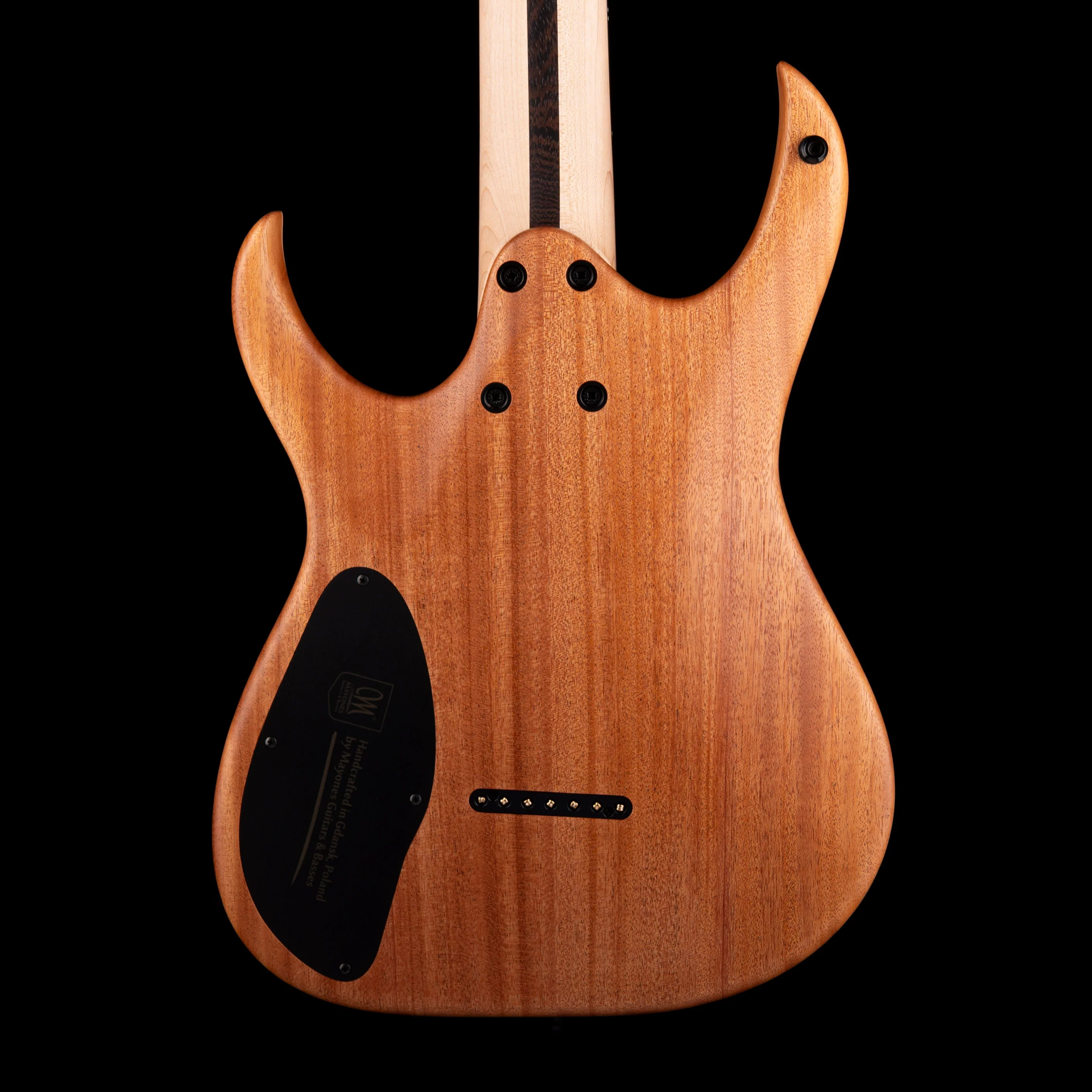 Mayones Duvell Elite 7 (26.5" Scale) Curly Poplar Top Lava Burst with Soft Case - Image 8