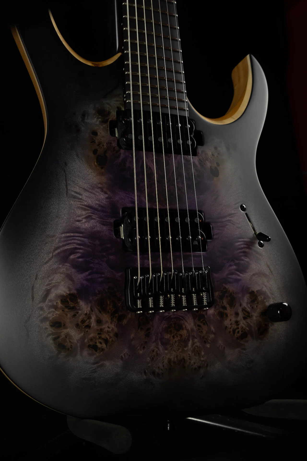 Mayones Duvell Elite 7 String Galaxy Eye Purple Satine Electric Guitar With Case - Image 6