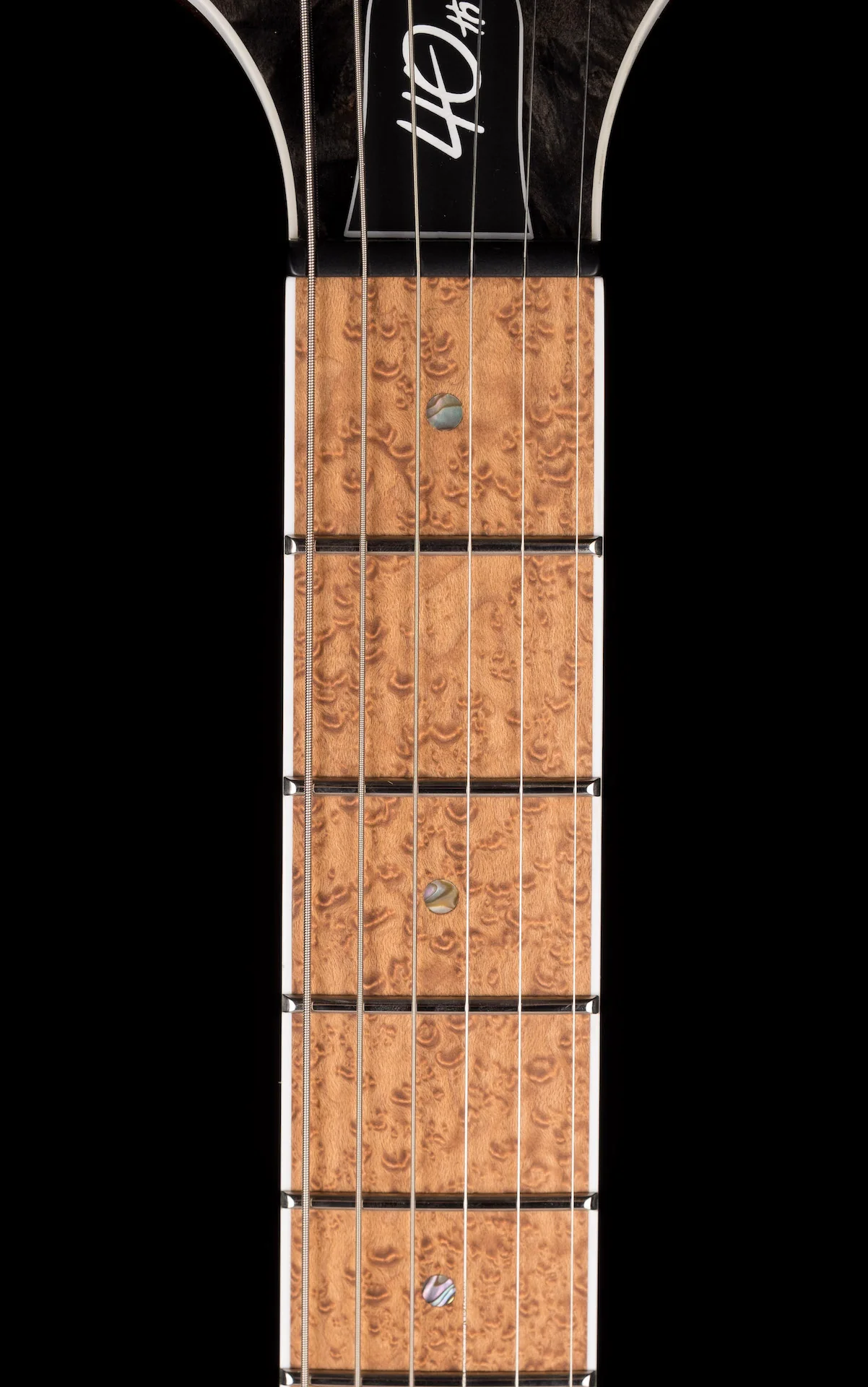 Mayones Duvelle Elte 6 40th Anniversary Master Builder Buckeye Burl Top Natural Fade Gloss Blackburst - Image 15