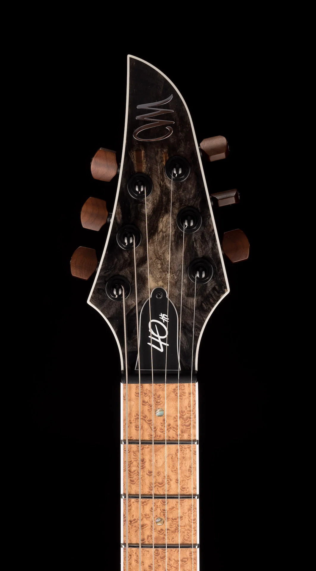 Mayones Duvelle Elte 6 40th Anniversary Master Builder Buckeye Burl Top Natural Fade Gloss Blackburst - Image 16