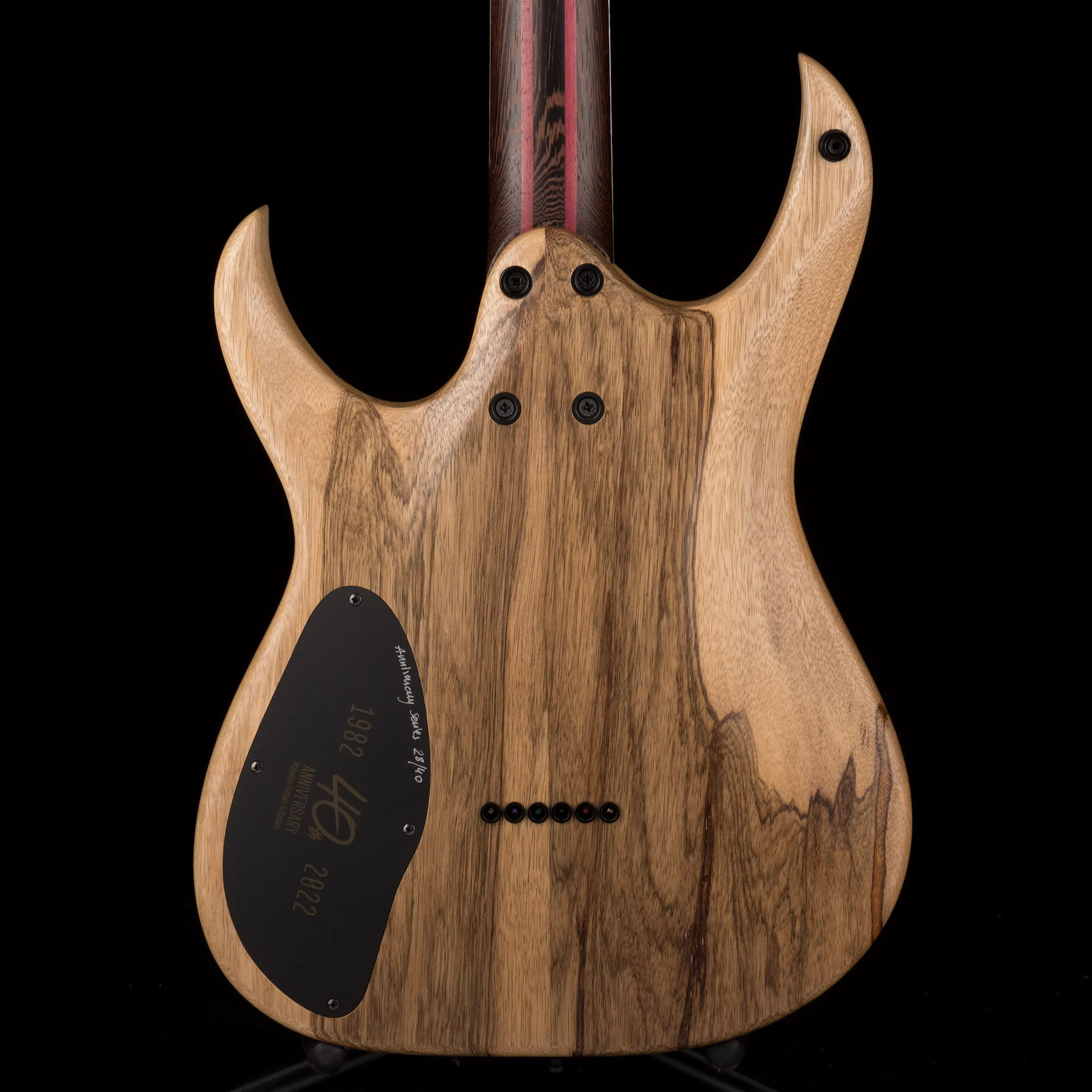 Mayones Duvelle Elte 6 40th Anniversary Master Builder Buckeye Burl Top Natural Fade Gloss Blackburst - Image 17