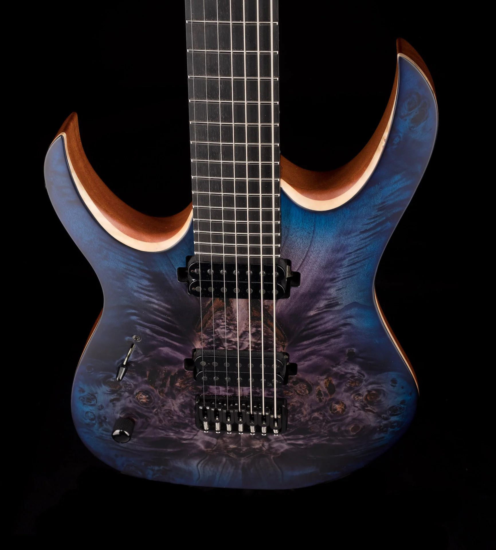 Mayones Left Handed Duvell Elite 7 String Dirty Purple Blue Burst - Image 4