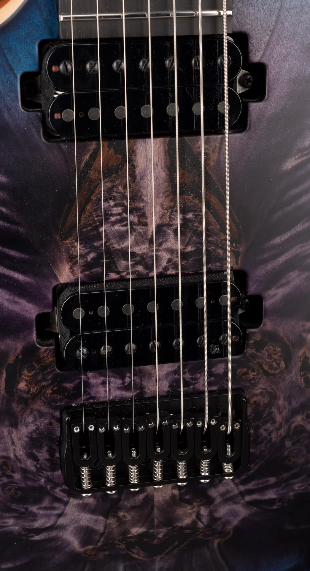 Mayones Left Handed Duvell Elite 7 String Dirty Purple Blue Burst - Image 7