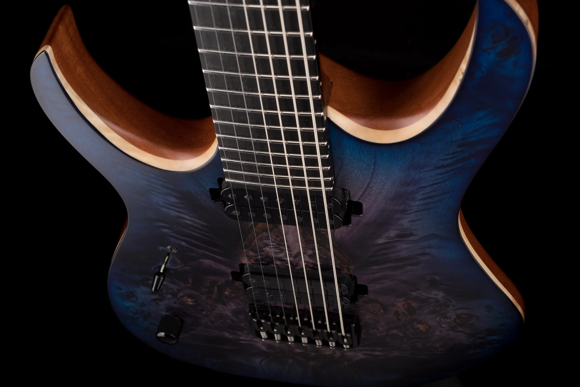 Mayones Left Handed Duvell Elite 7 String Dirty Purple Blue Burst - Image 9
