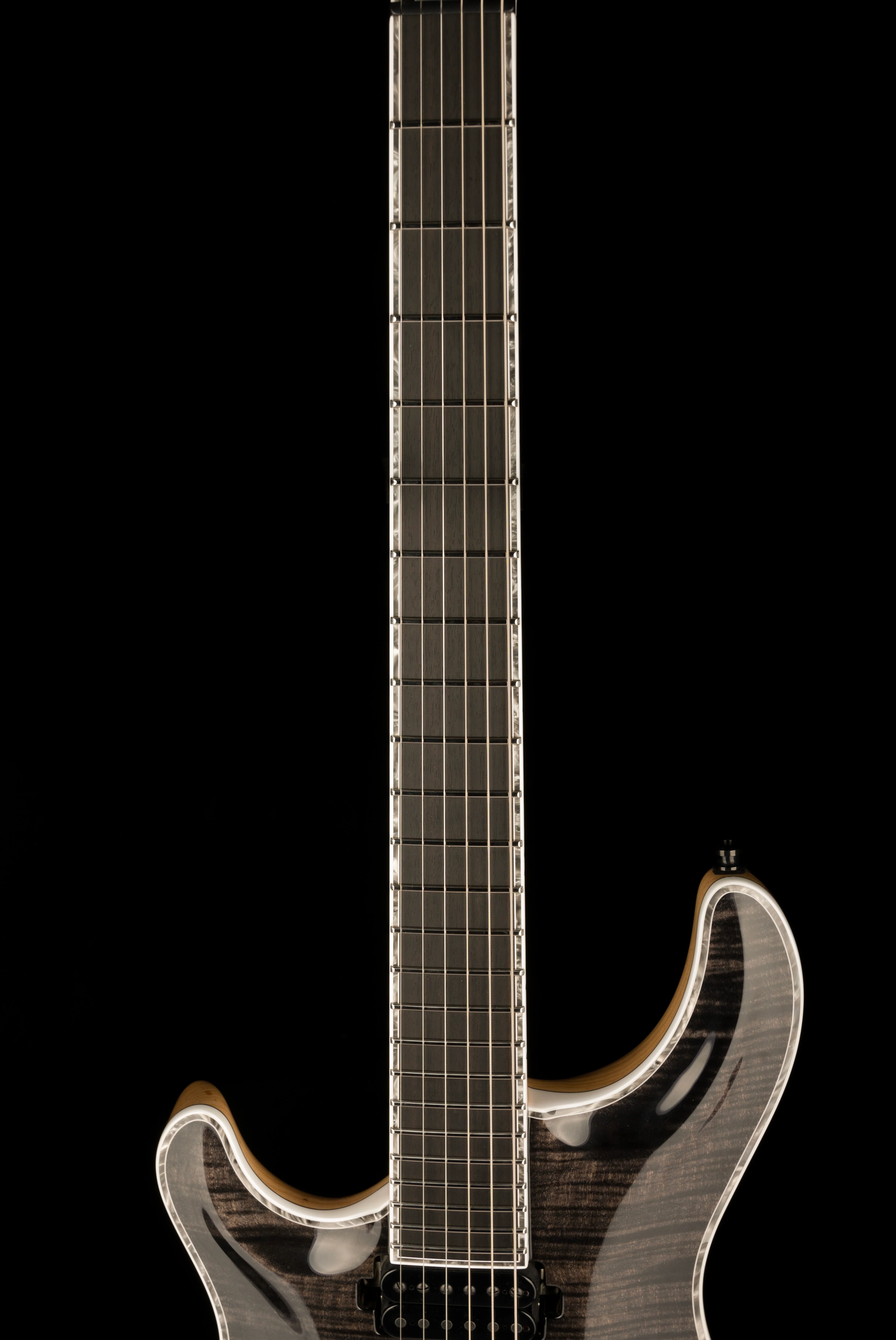 Mayones Left Handed Regius Core 6 Flame Top Gloss Trans Graphite With Case - Image 11