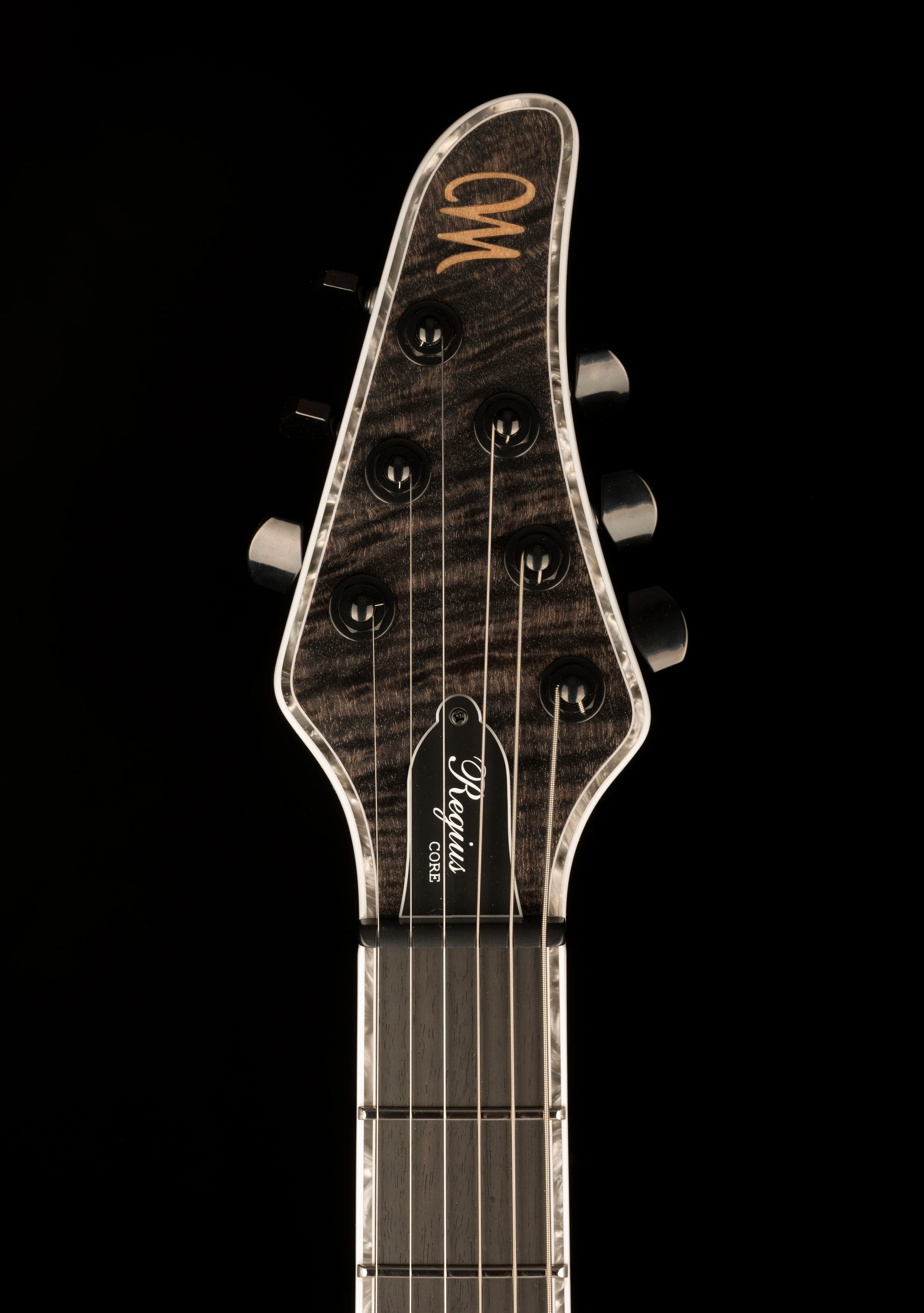 Mayones Left Handed Regius Core 6 Flame Top Gloss Trans Graphite With Case - Image 16