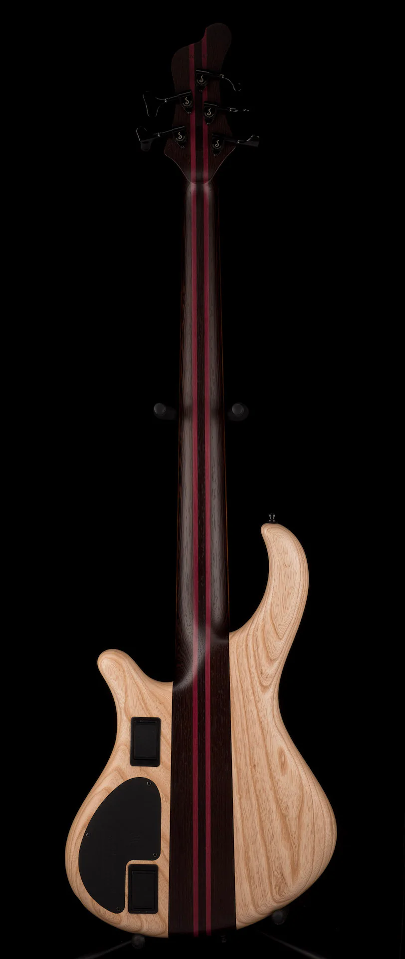 Mayones Patriot Flame Top 5 String Bass Guitar Transparent Jeans Black 2-Tone Burst With Case - Image 15