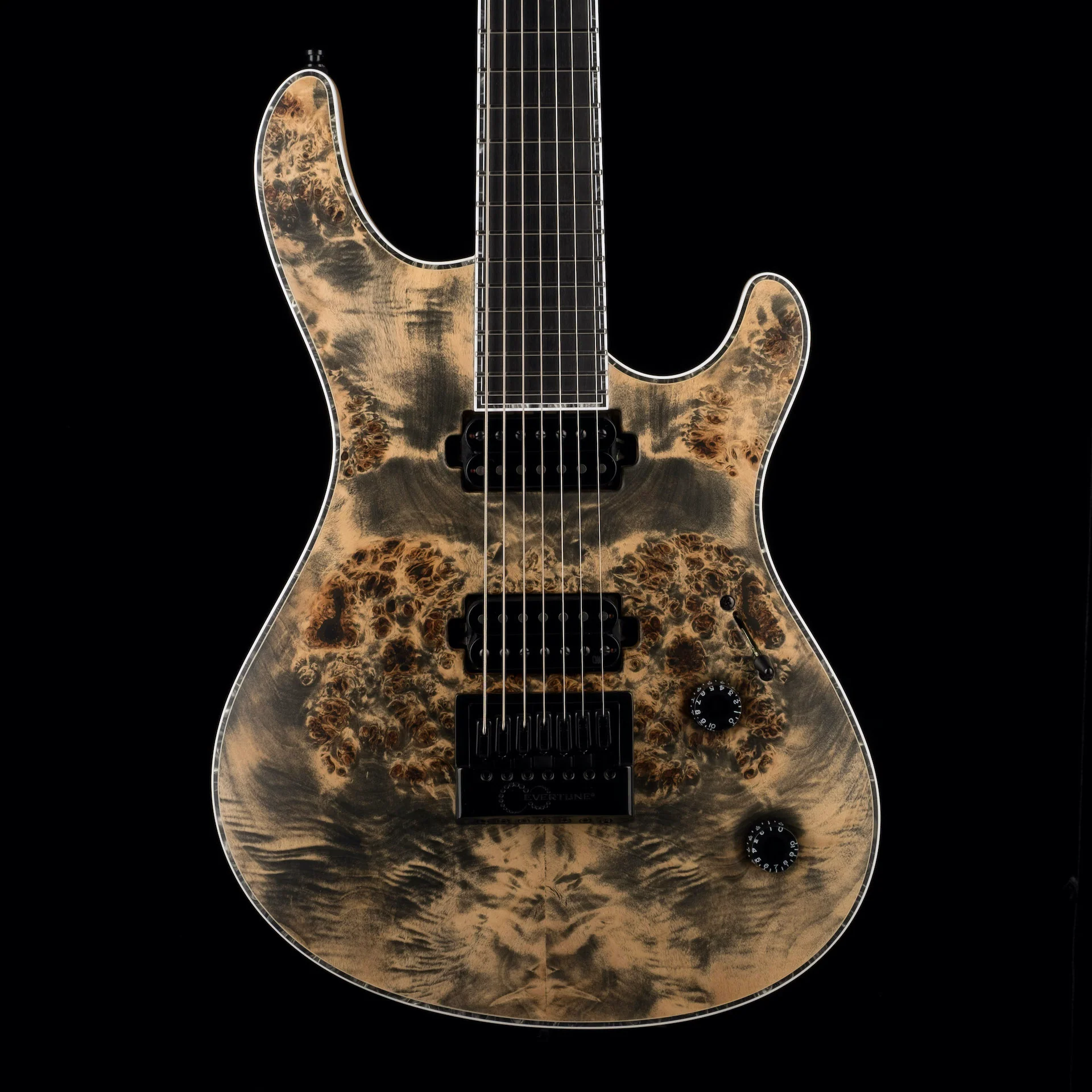 Mayones Regius 4Ever 7 String 3A Grade Eye Poplar Top Trans Graphite Satine Finish