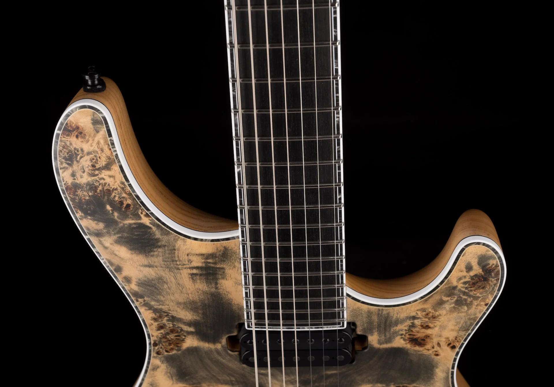Mayones Regius 4Ever 7 String 3A Grade Eye Poplar Top Trans Graphite Satine Finish - Image 3