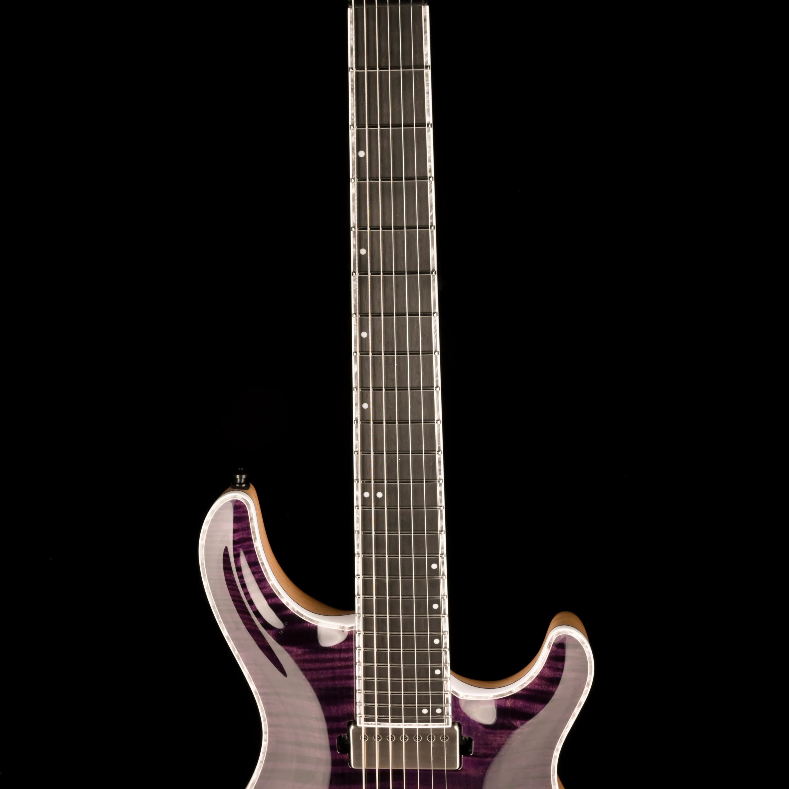 Mayones Regius Core 7 String Flame Top Dirty Purple Gloss Finish Guitar With Case - Image 7