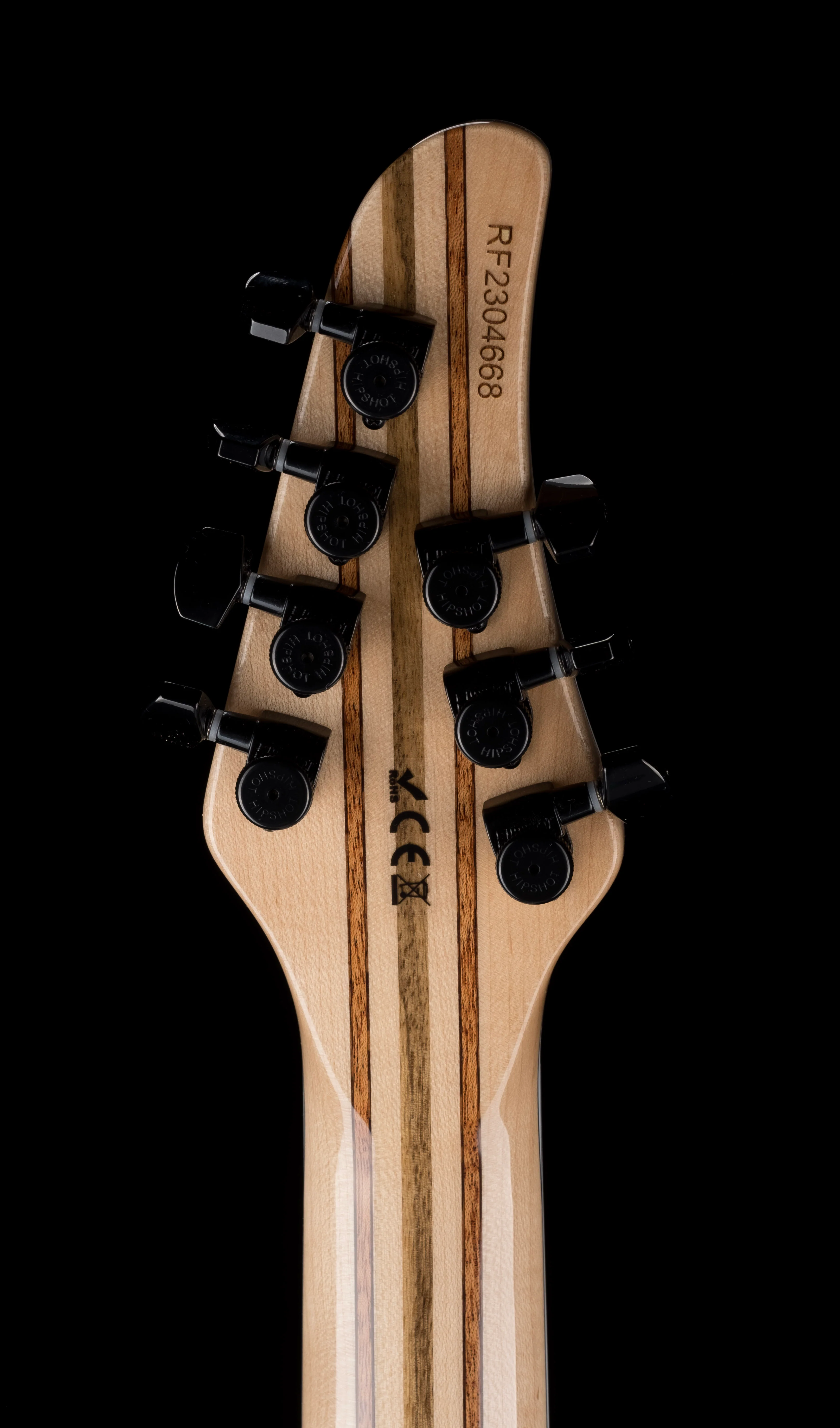 Mayones Regius Core 7 String Flame Top Trans Graphite Gloss Finish Guitar With Case - Image 17