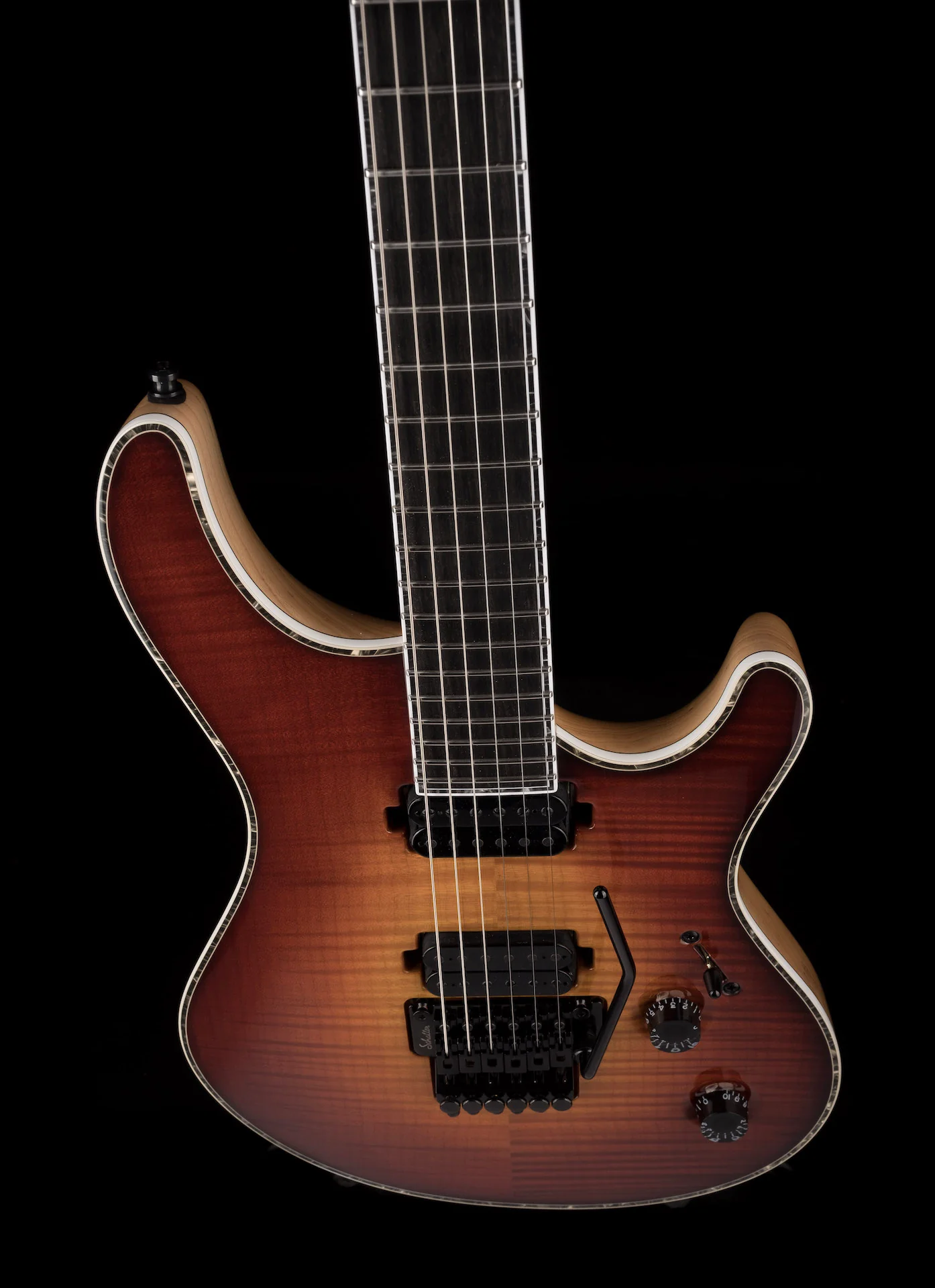 Mayones Regius Pro 6 Natural Fade 3 Tone Sunburst Electric Guitar - Image 4