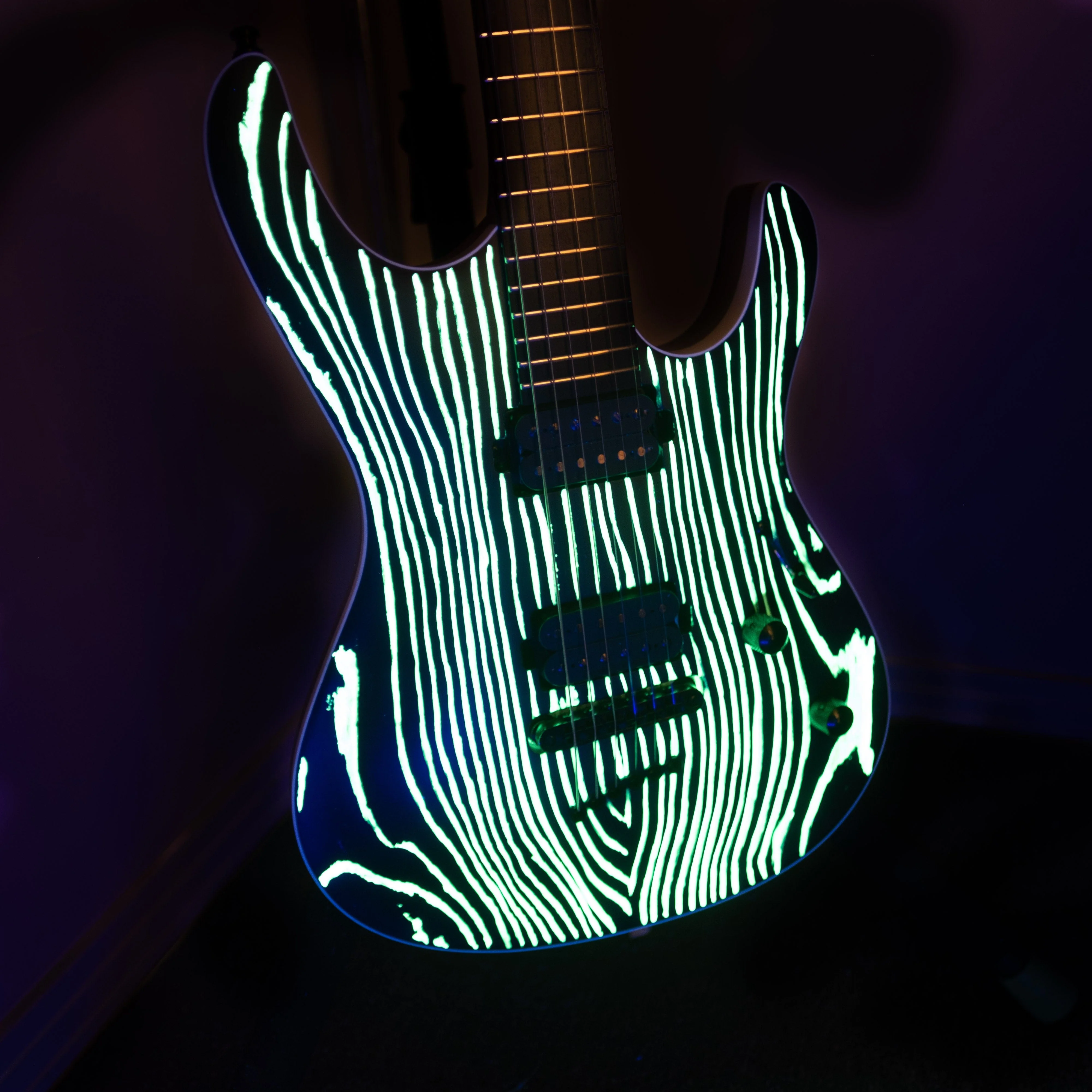Mayones Setius 6 Gothic Black Luminactive Electric Guitar With Case - Image 2