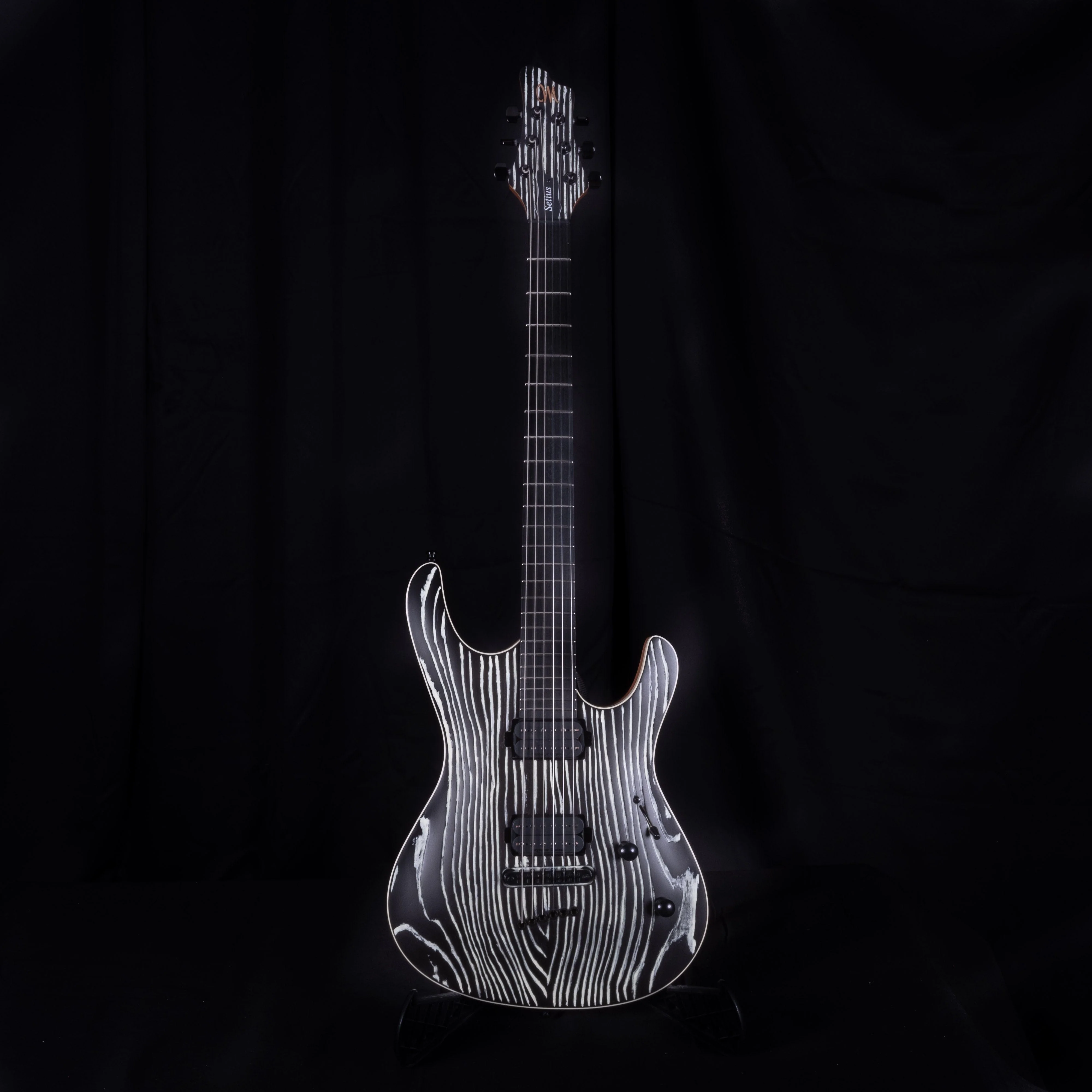 Mayones Setius 6 Gothic Black Luminactive Electric Guitar With Case - Image 3