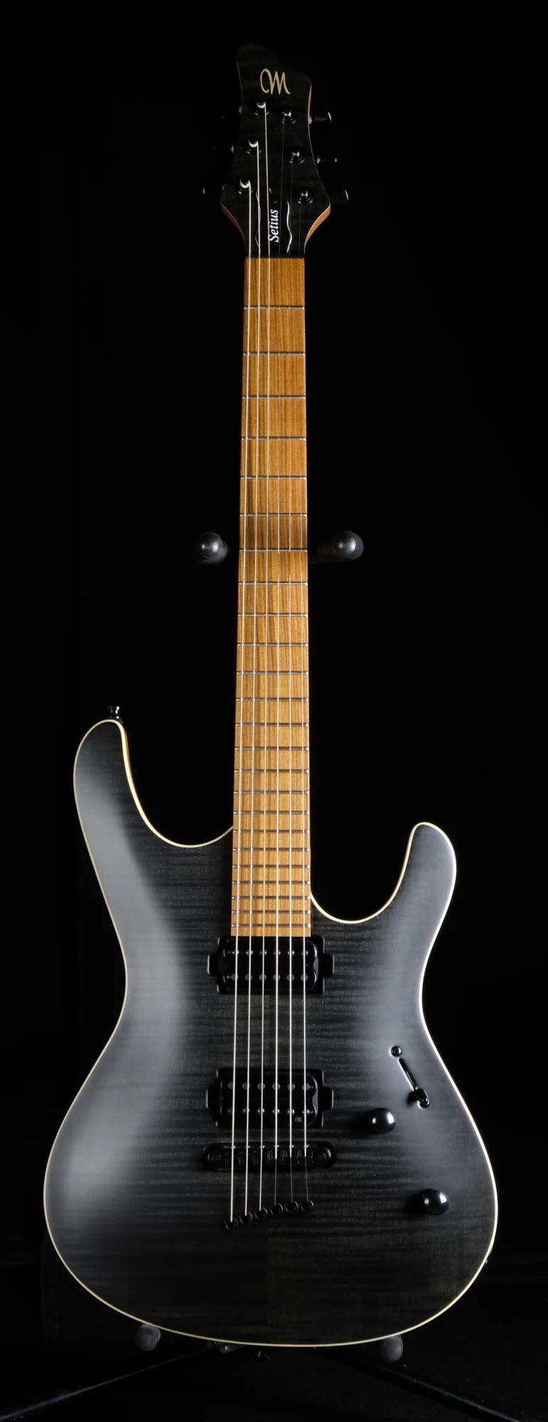 Mayones Setius 6 Trans Black Satine Finish Electric Guitar - Image 2