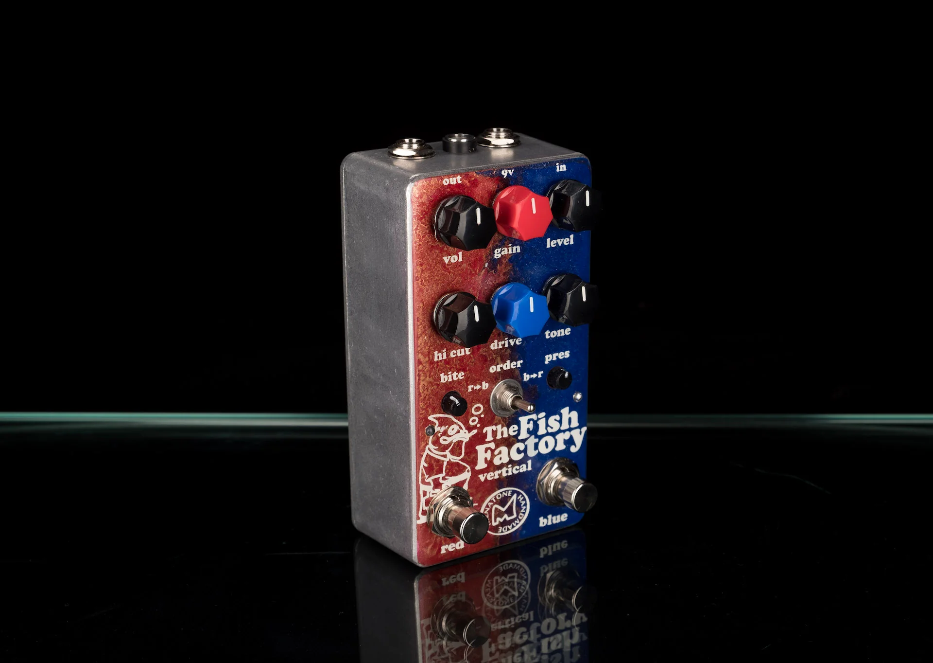 Menatone Fish Factory Vertical 2 Channel Dual Overdrive Red Snapper & Blue Collar - Image 2