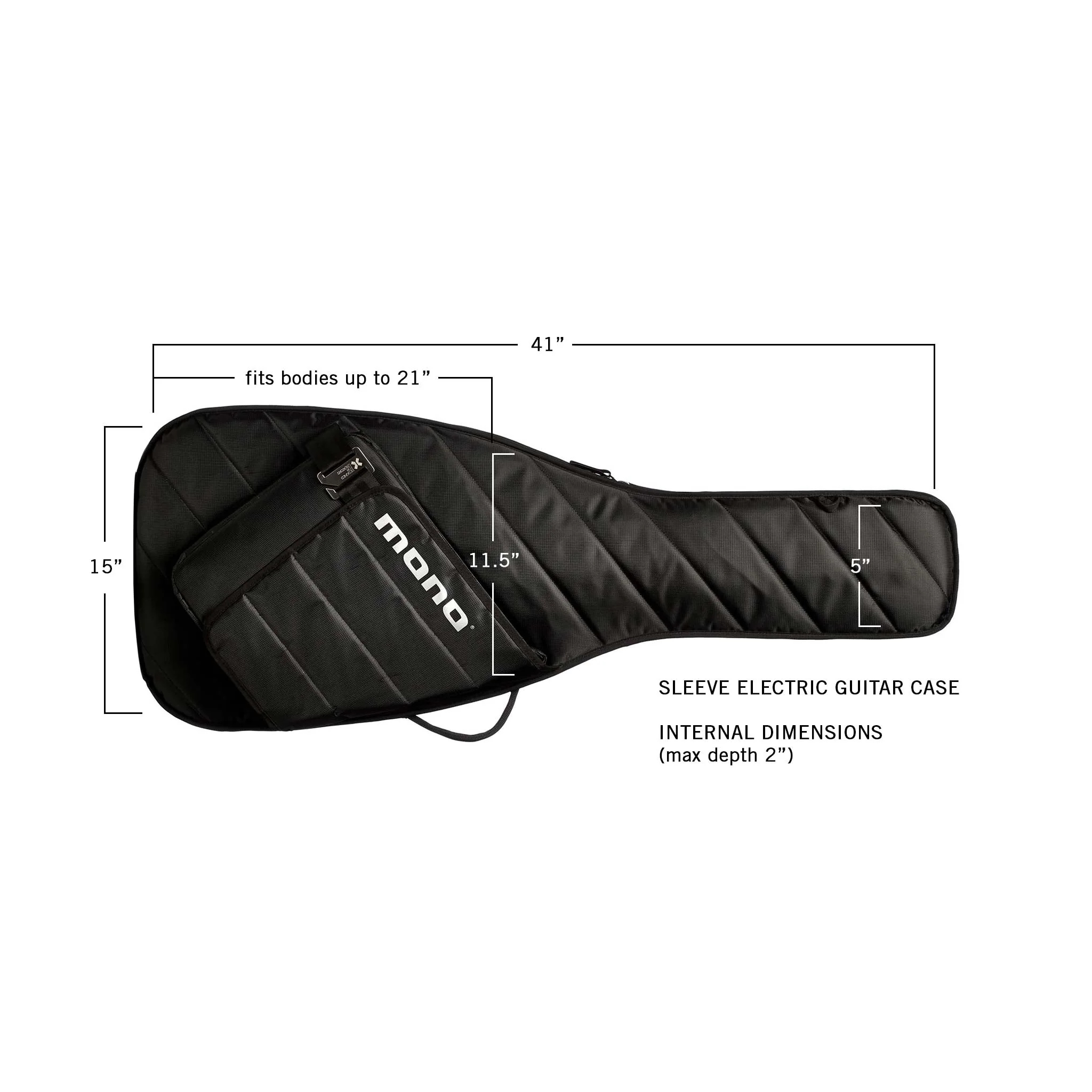 Mono Guitar Sleeve Electric (Jet Black) M80-SEG-BLK Gig Bag - Image 3