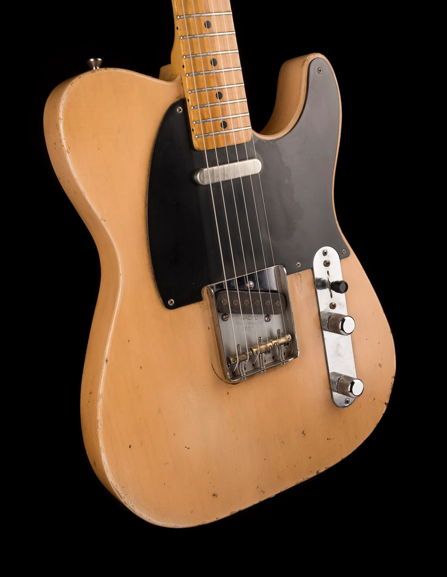 Pre Owned Nacho Guitars Blackguard Nachocaster Blonde with OHSC - Image 10
