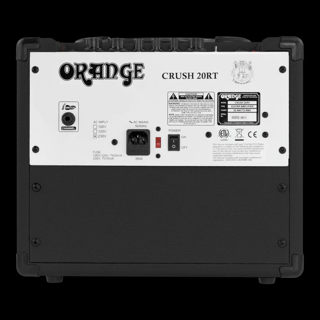 Orange Crush 20RT - 20-watt 1x8" Guitar Amplifier Combo - Black - Image 2