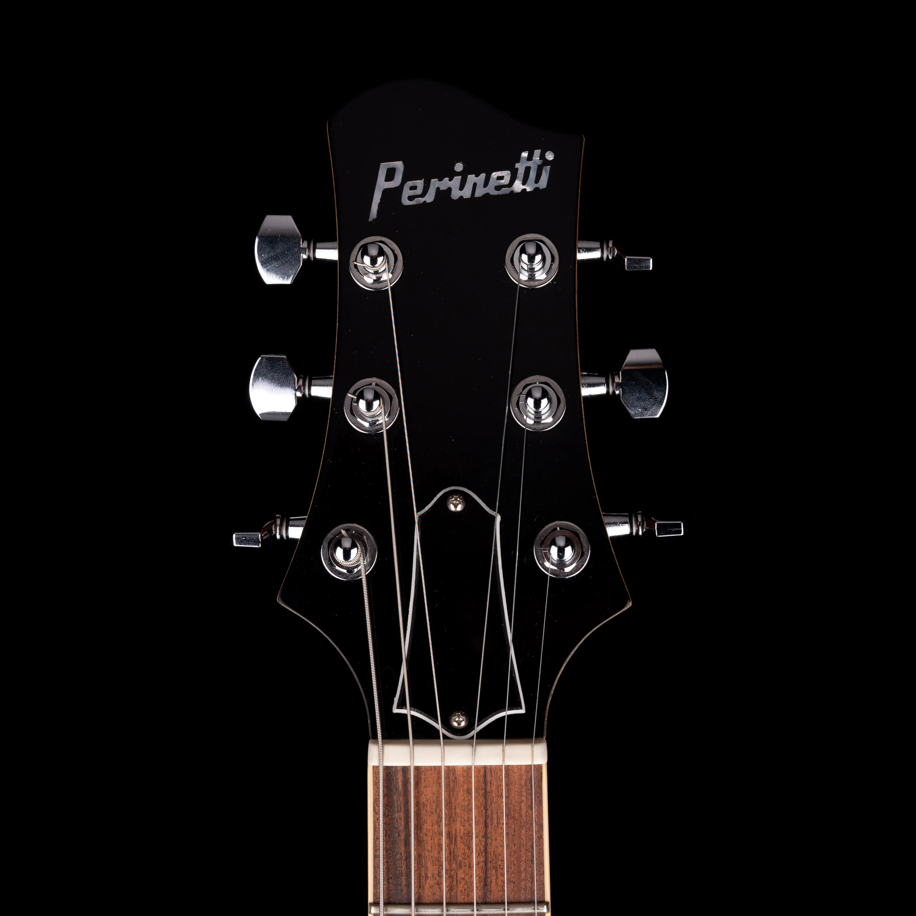 Perinetti Guitars SC-1 Standard Carved Top Natural Orange Translucent with Soft Case - Image 12