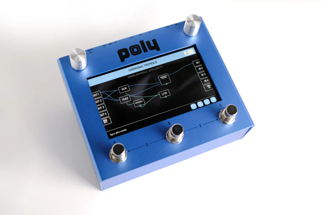 Poly Effects Beebo Visual Multi Modulation/ Quad Channel Delay/Reverb/Mixer/Cab Simulator Blue Version - Image 3