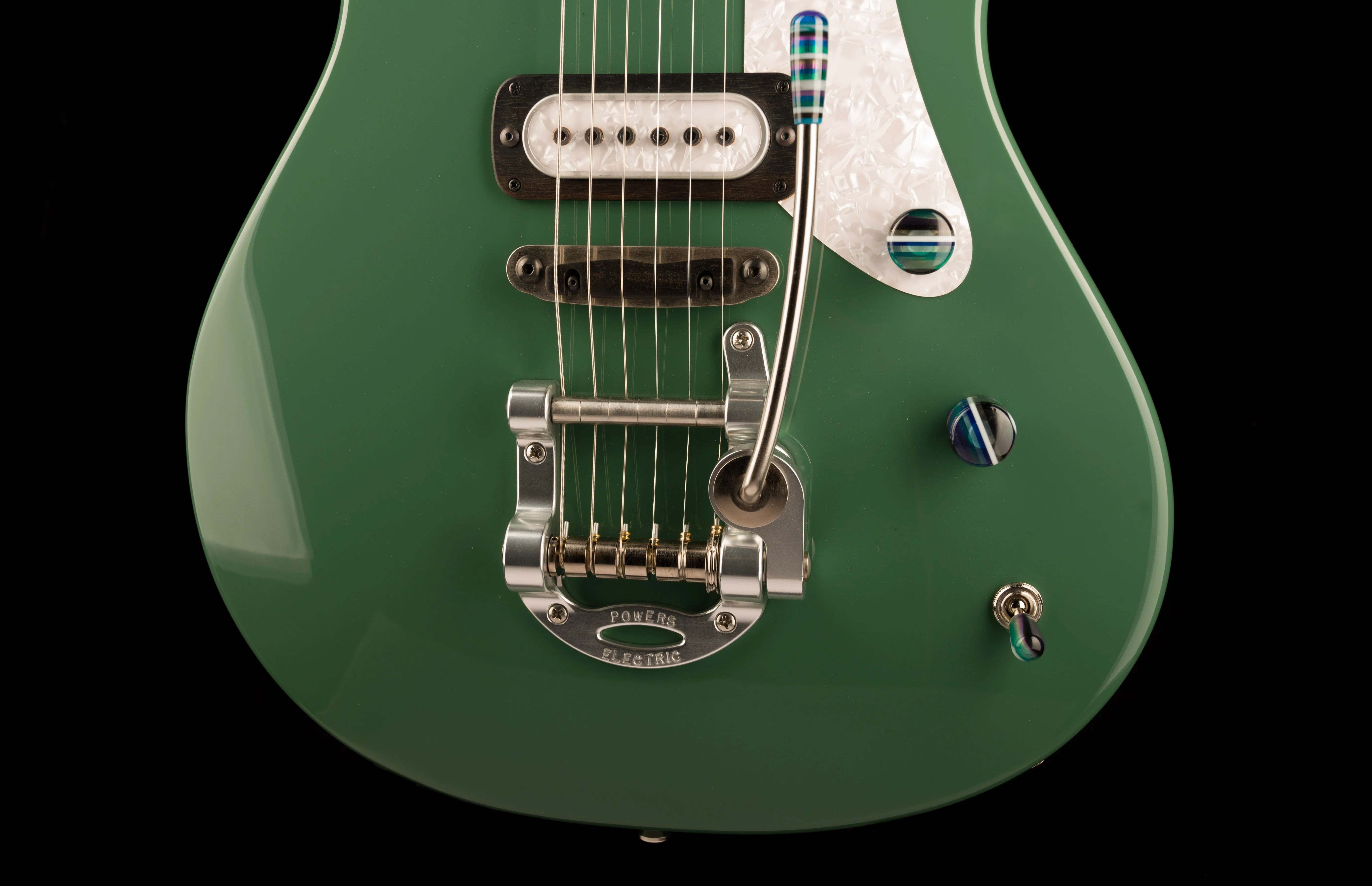 Powers Electric A-Type Auratium Green with Softshell Case - Image 5