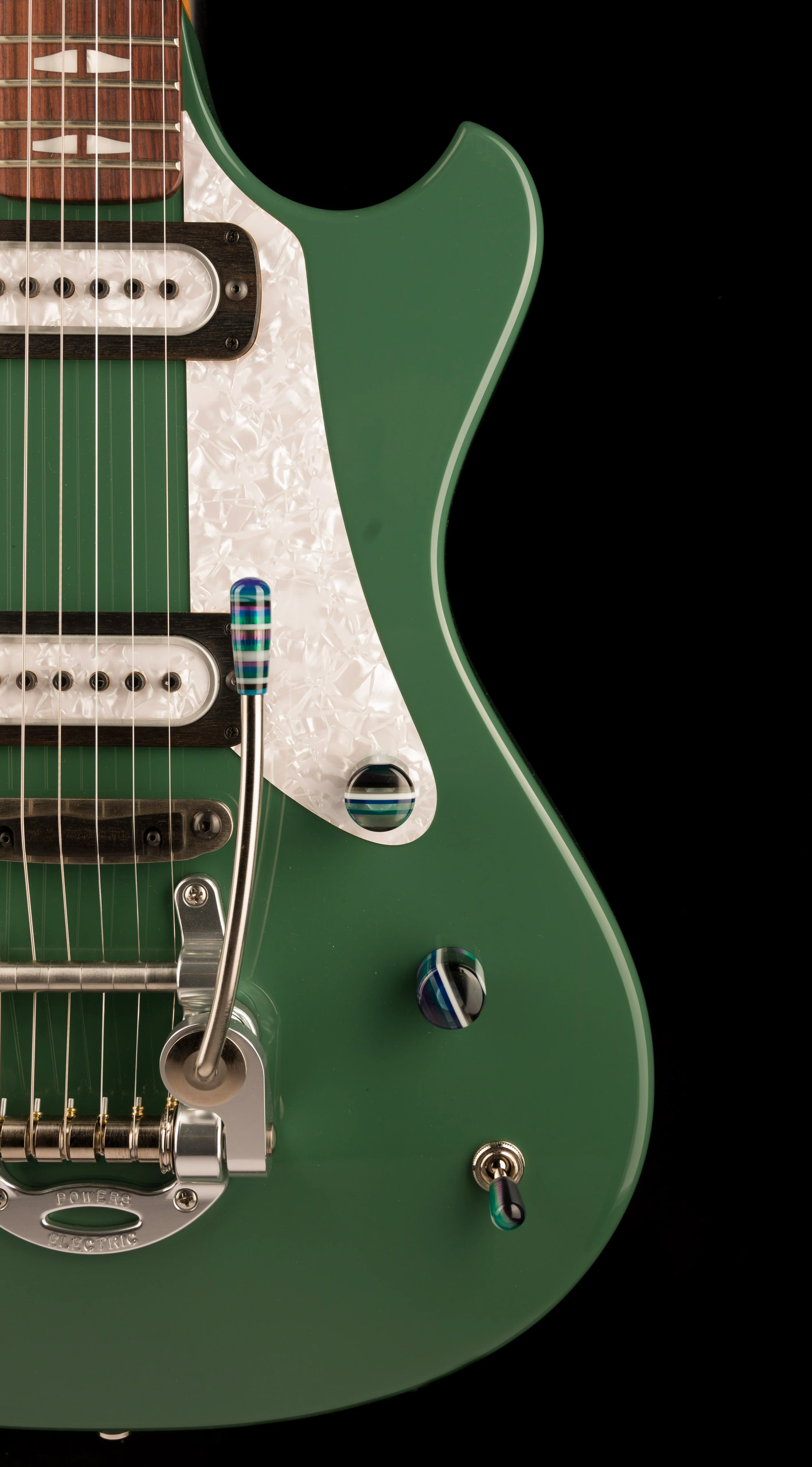 Powers Electric A-Type Auratium Green with Softshell Case - Image 9