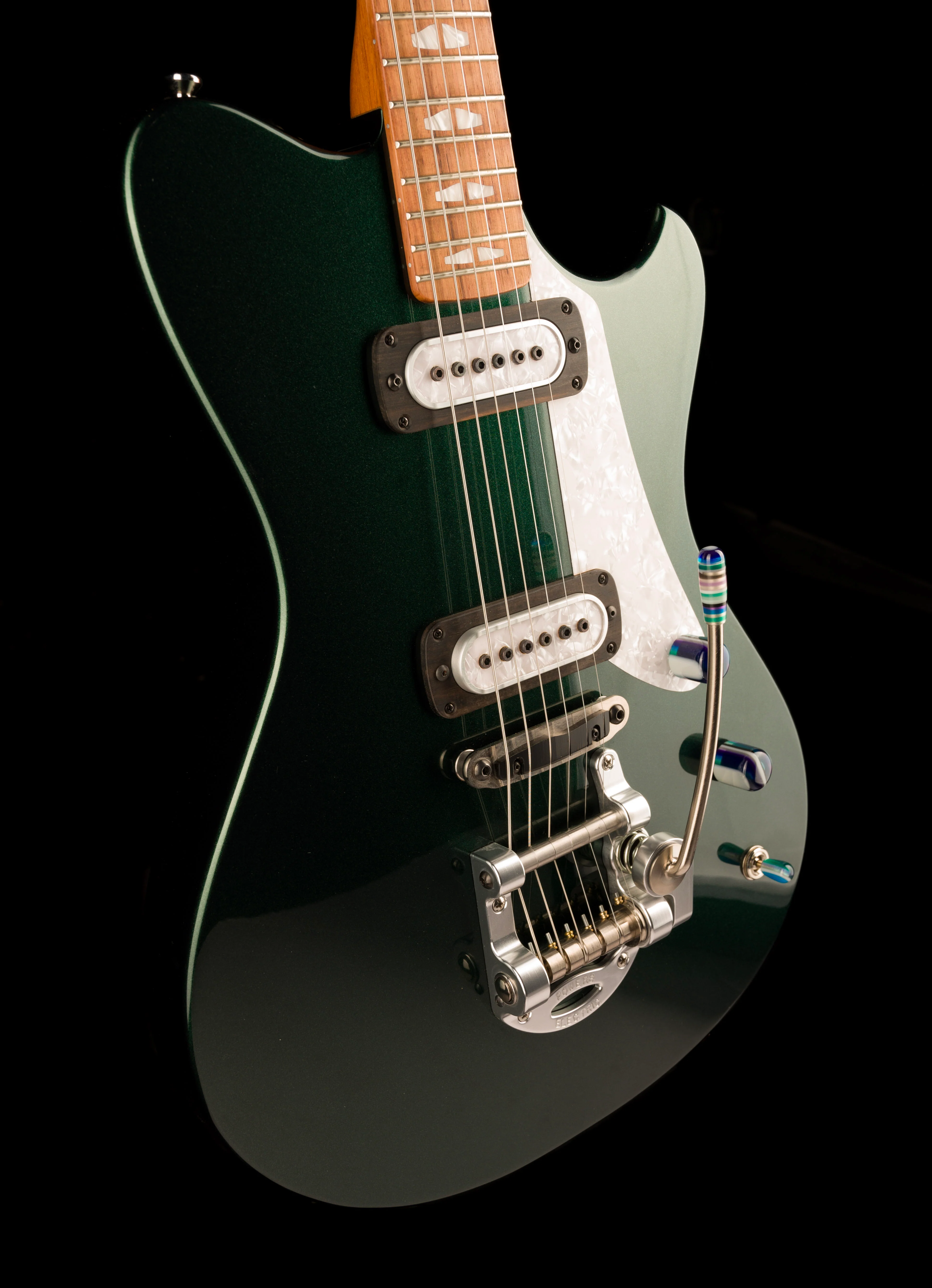 Powers Electric A-Type British Racing Green Metallic With Softshell Case - Image 10