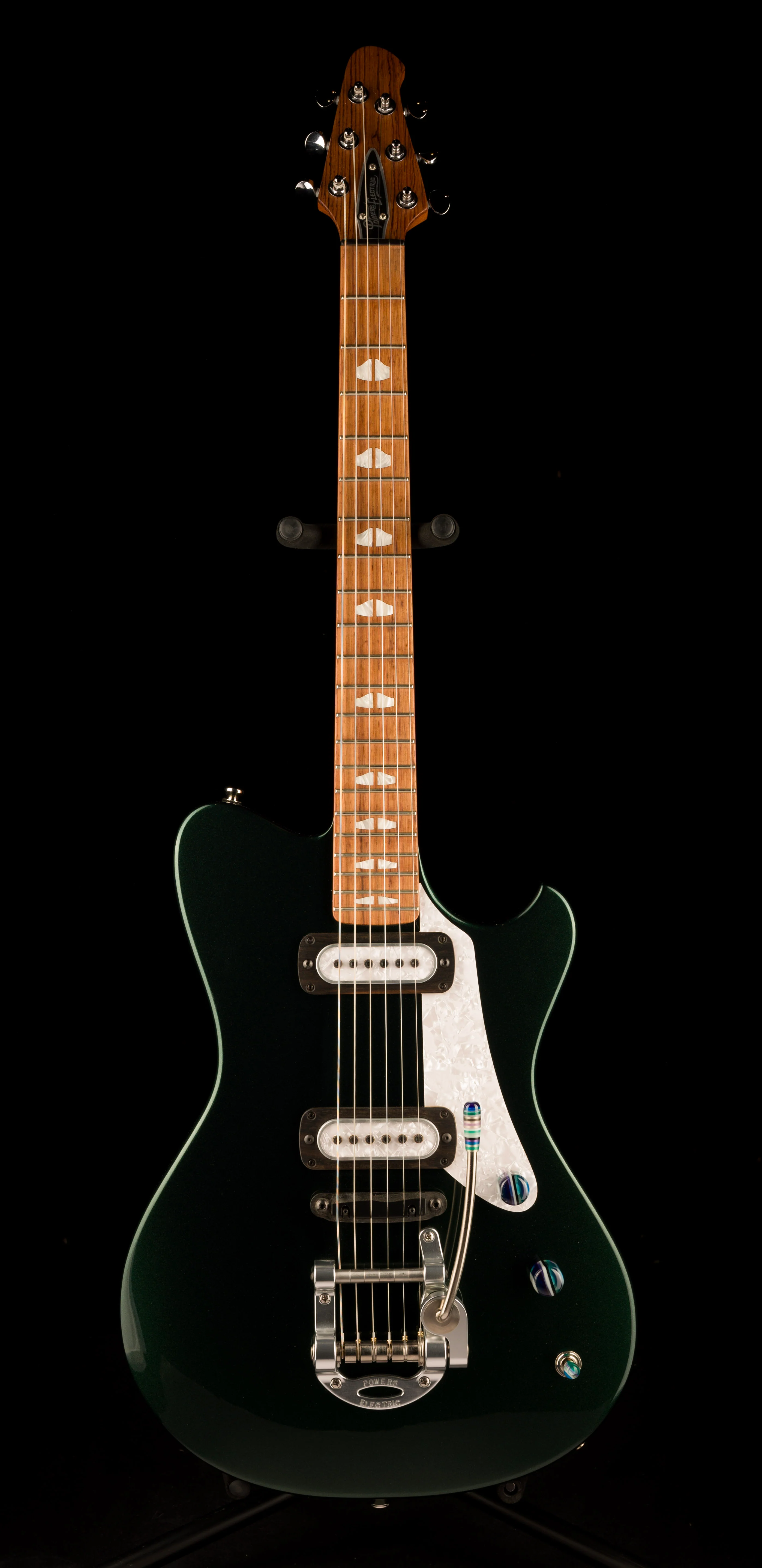Powers Electric A-Type British Racing Green Metallic With Softshell Case - Image 2