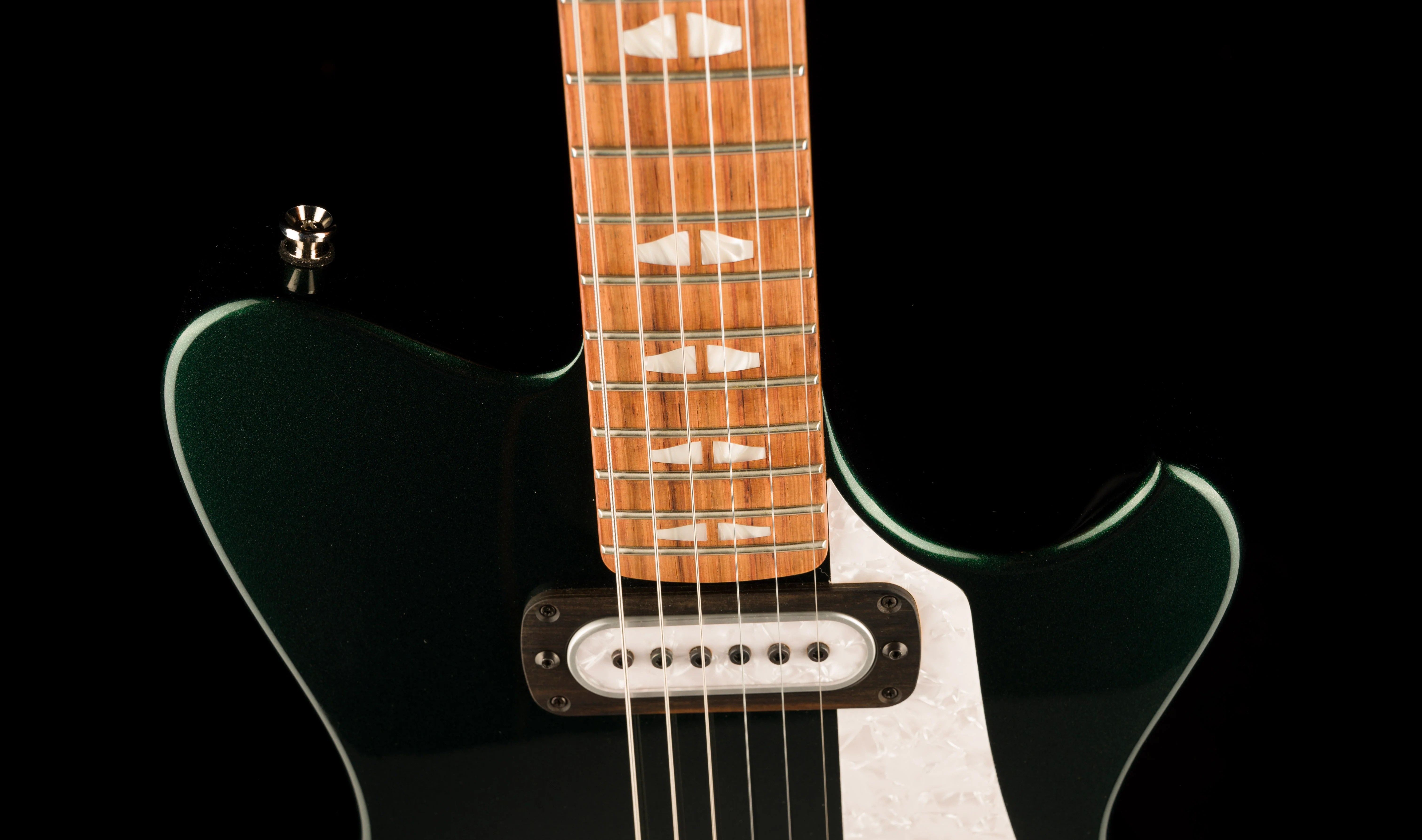 Powers Electric A-Type British Racing Green Metallic With Softshell Case - Image 3