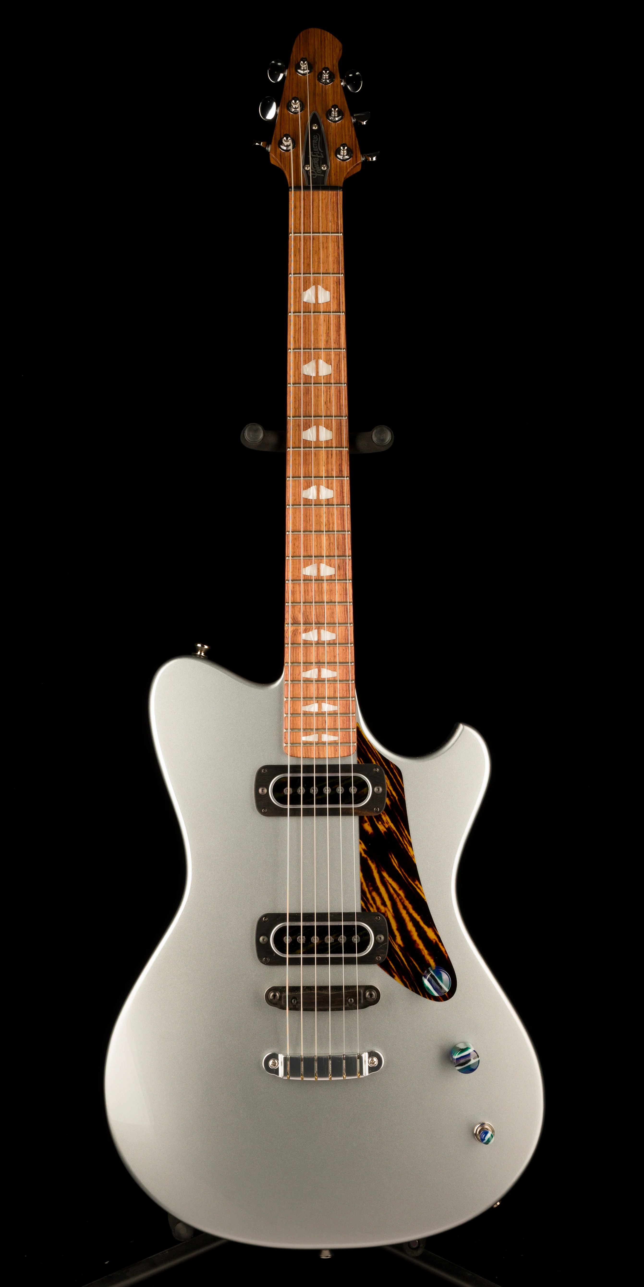 Powers Electric A Type Hardtail Dolomite Silver with Softshell Case - Image 2