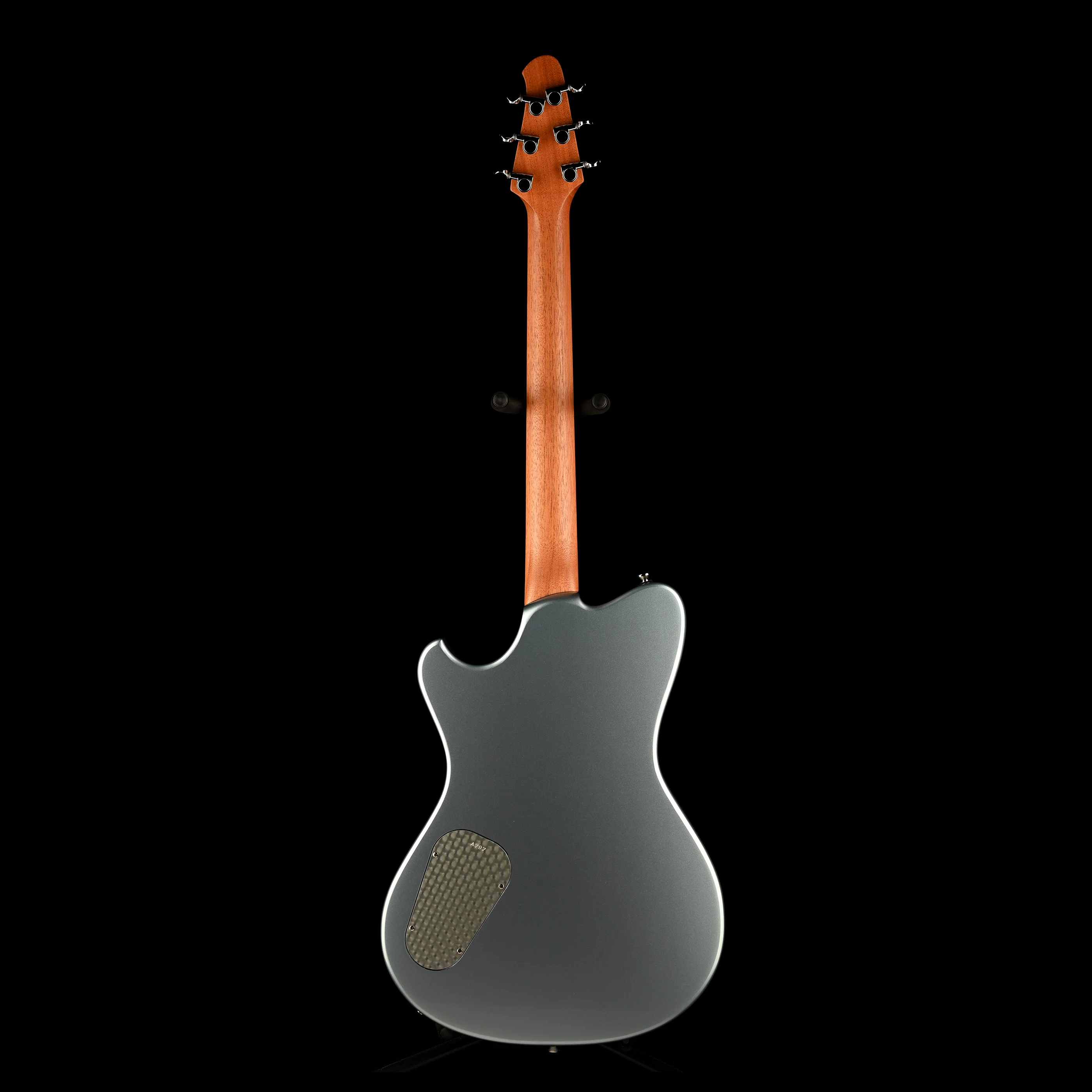 Powers Electric A-Type Hardtail Guitar Silver Blue Metallic with Soft Case - Image 15