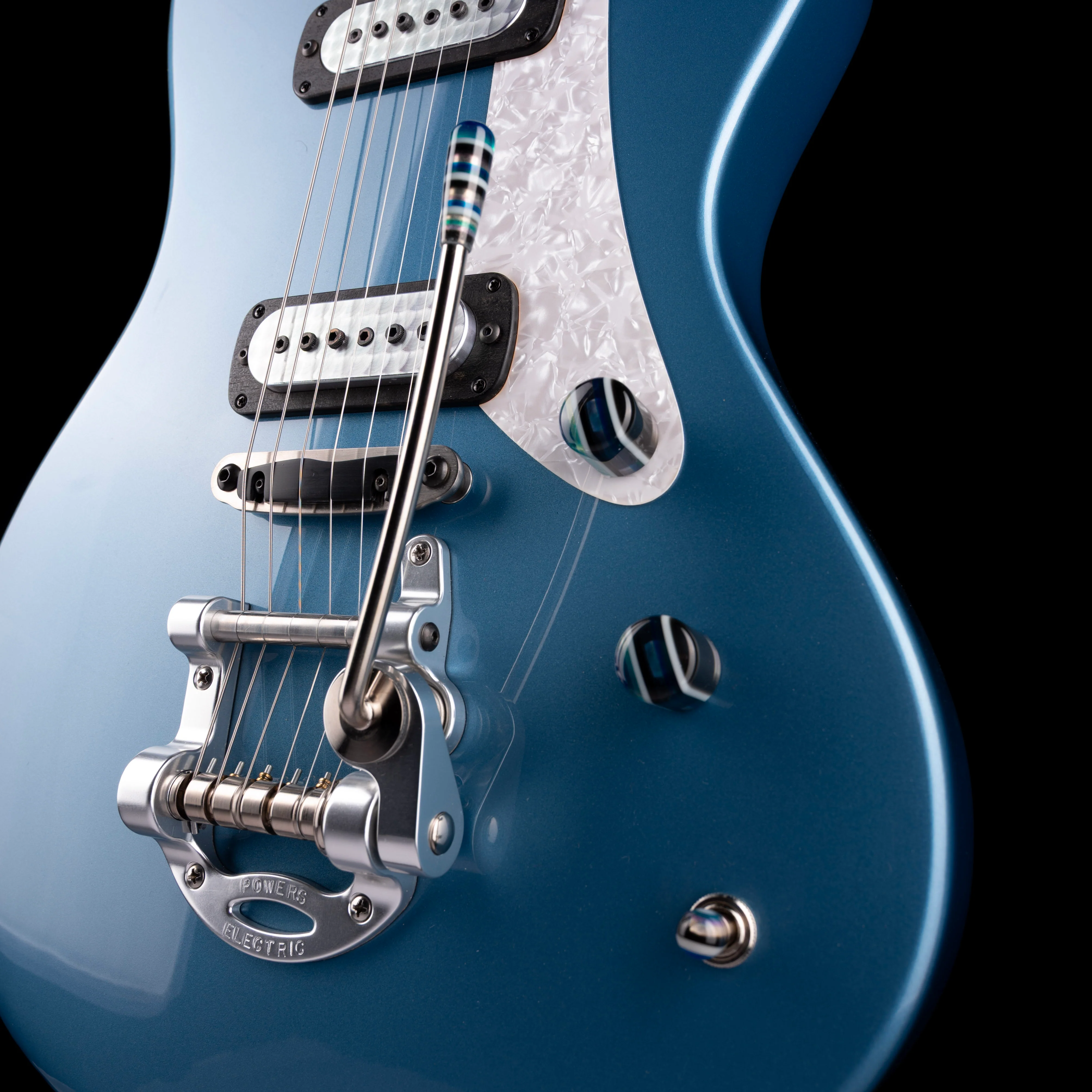 Powers Electric A-Type Pelham Blue with Softshell Case - Image 5