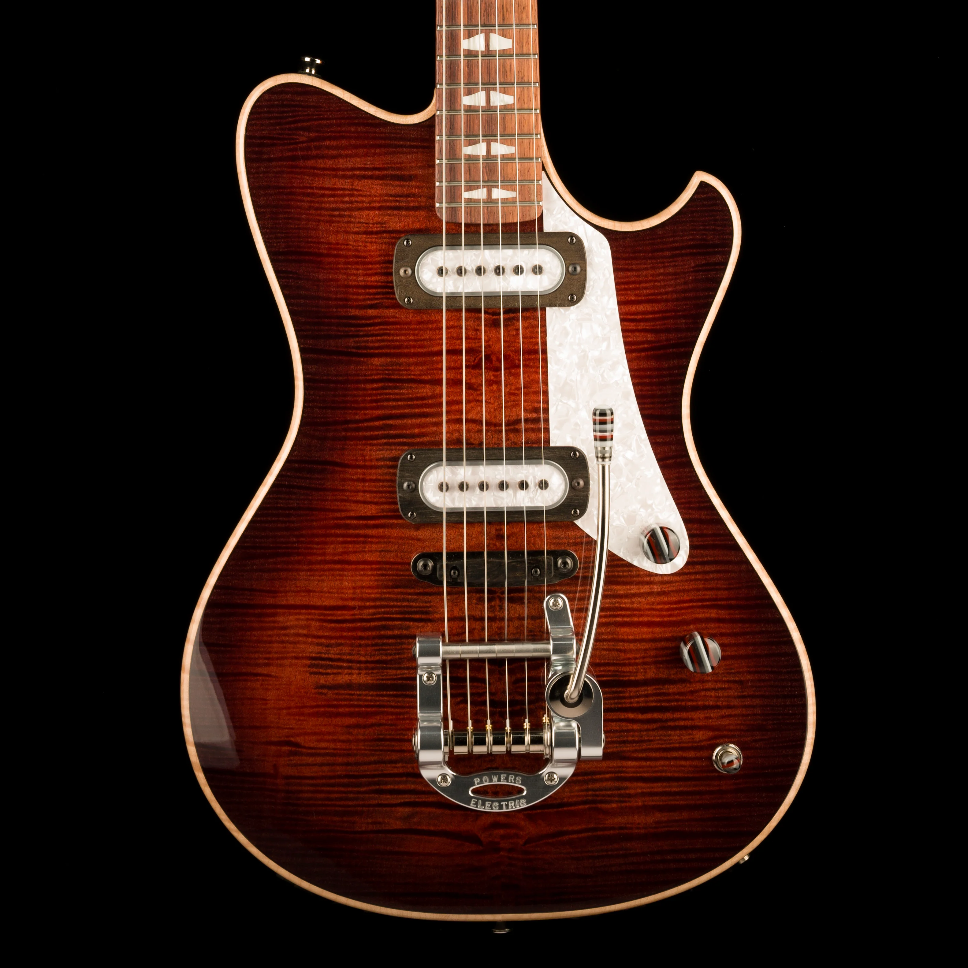 Powers Electric A-Type Select  Cabernet Red PF42 Pickups With Softshell Case